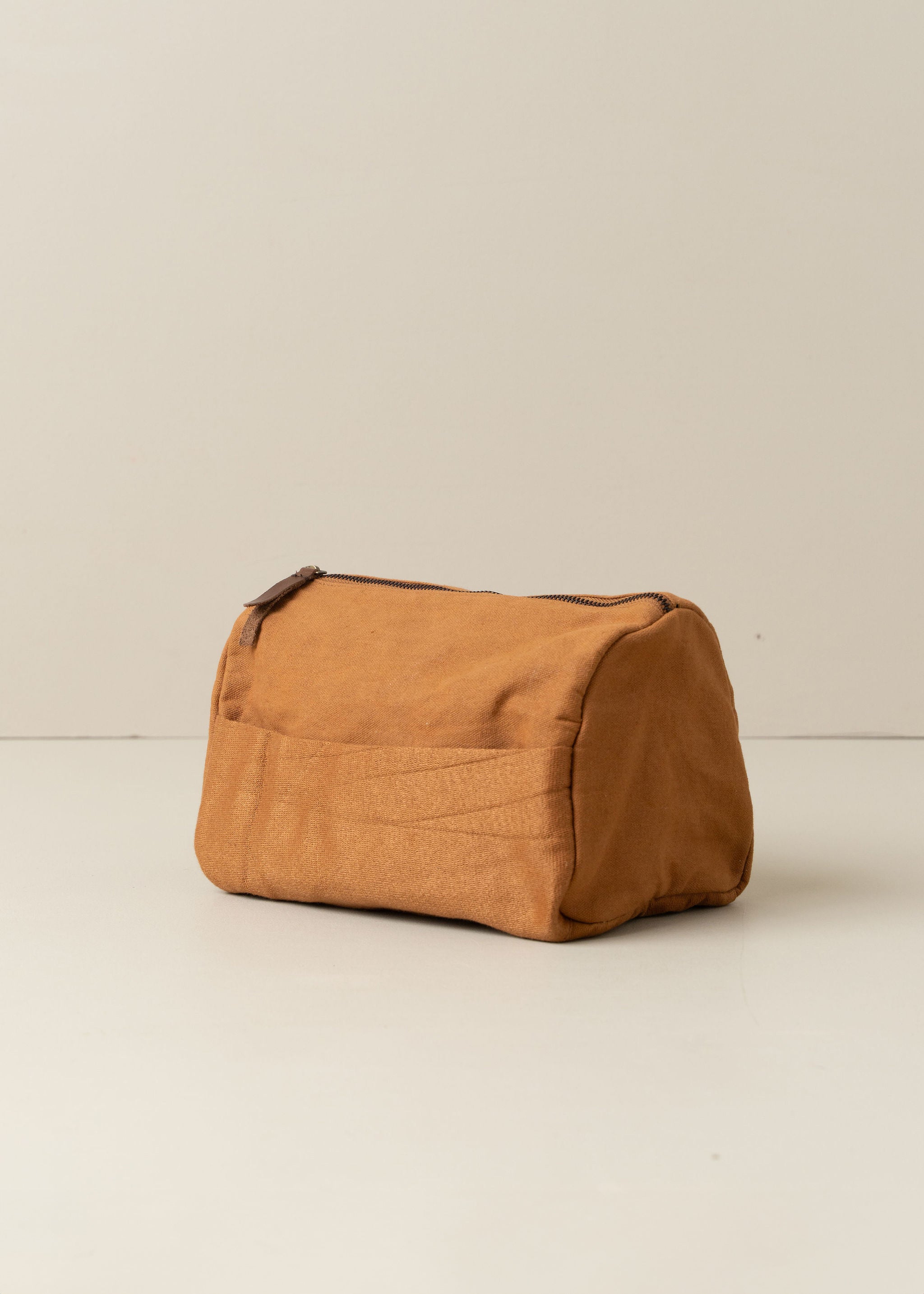 Journey Toiletry Canvas Bag in Terracotta - Waterproof Travel Cosmetic Organizer for Women & Men | Perfect for Camping, Gym, and Weekend Getaways