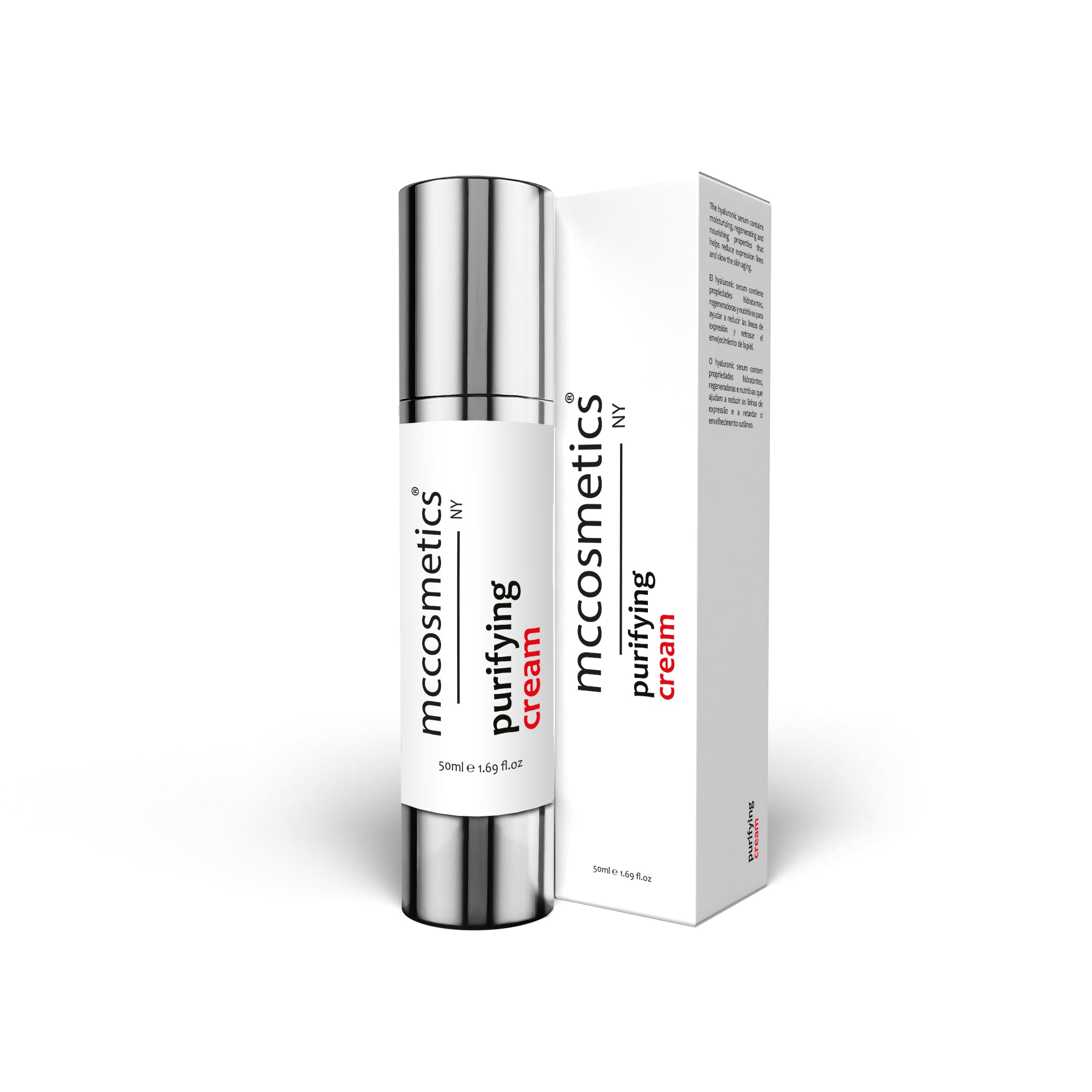 MCCosmetics NY Glycolic Acid Purifying Cream - Exfoliating Facial Moisturizer for Oily, Acne-Prone & Hyperkeratotic Skin | Brightens Skin, Balances Texture | 50ml | Perfect for Nighttime Skincare Routine & Blemish Control