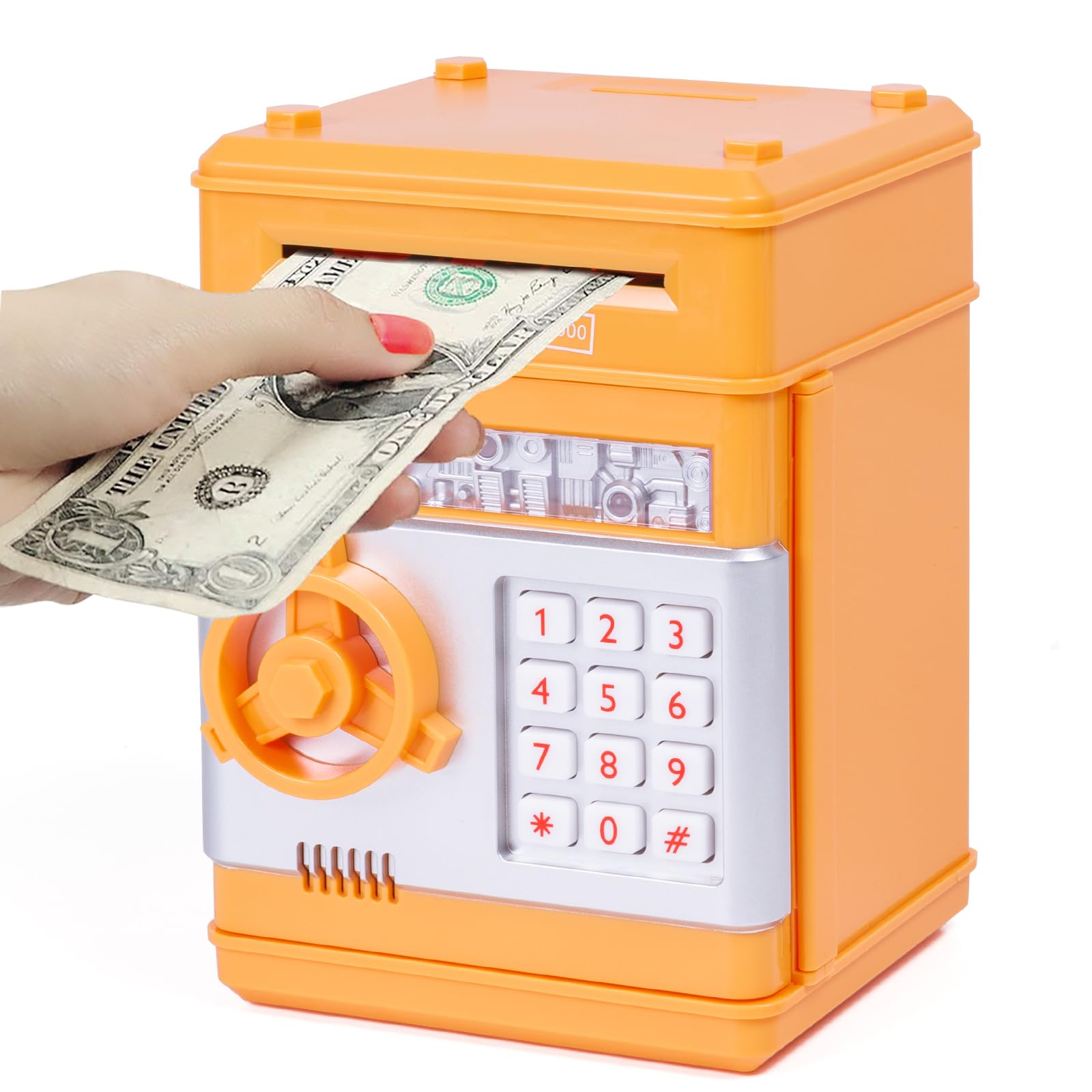 Refasy Electronic Piggy Bank with ATM Function - Digital Coin Money Bank for Kids Ages 3-12, Fun Savings Box & Educational Toy Gift for Boys & Girls - Perfect for Birthday, Christmas & Financial Literacy Learning