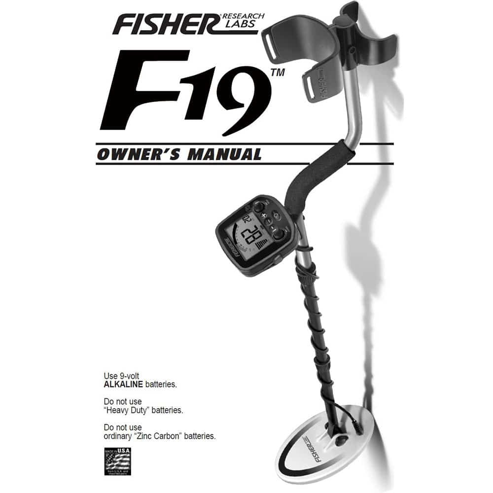 Fisher F19 Digital Metal Detector Instruction Manual - User Guide for Treasure Hunting, Beach & Outdoor Adventures