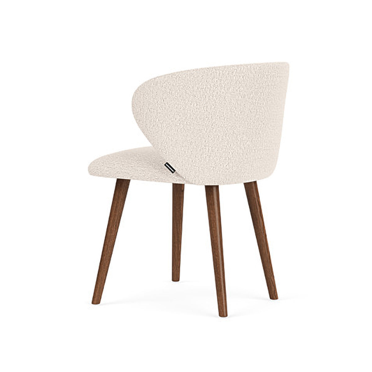 Ellie Boucle Dining Chair - Modern Upholstered Accent Chair for Kitchen, Dining Room, or Office - Soft Textured Fabric & Sturdy Wooden Legs - Perfect for Home Decor & Entertaining