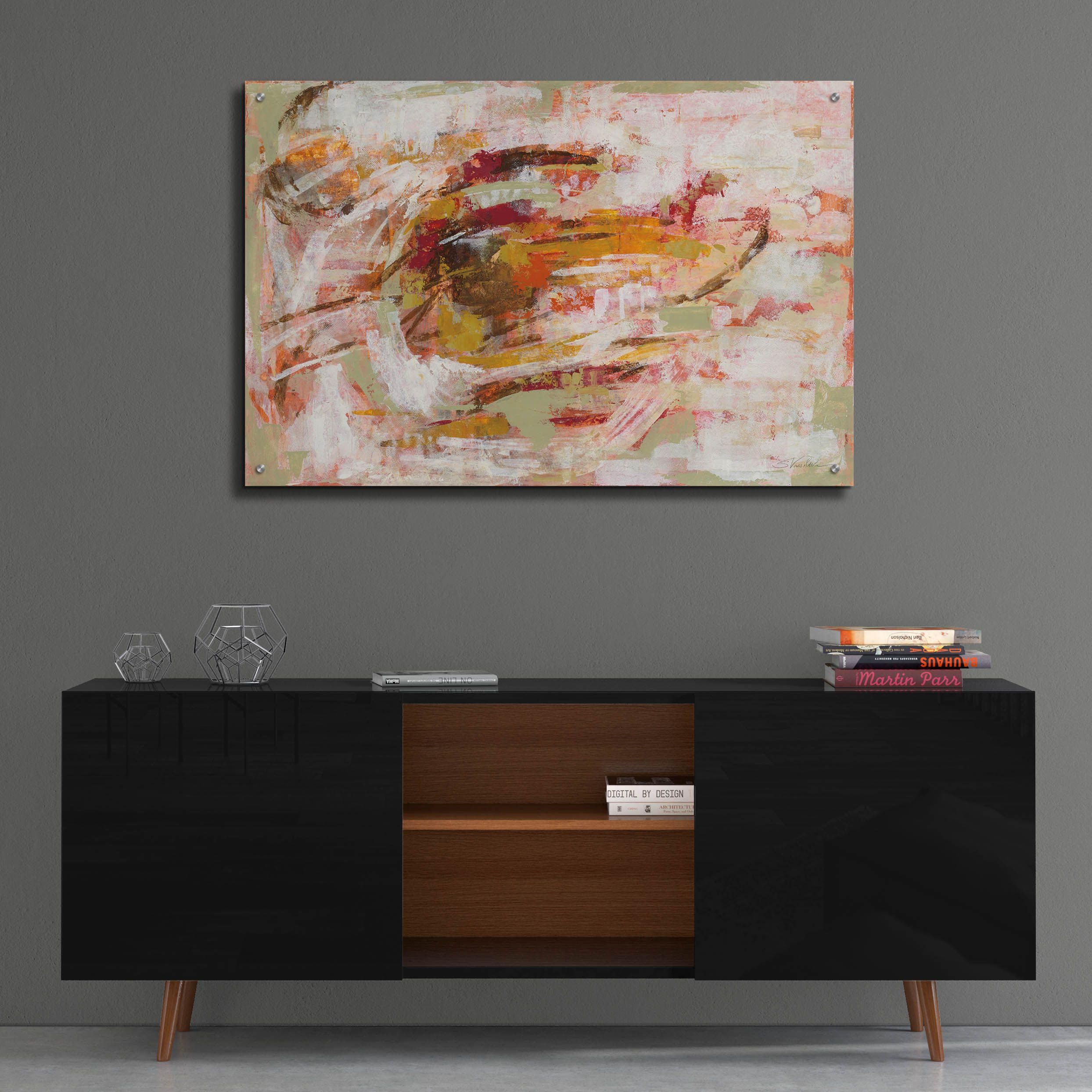 Epic Art 'Graffiti Wall II' by Silvia Vassileva - Modern Acrylic Glass Wall Art Painting 36x24 Inches - Perfect for Living Room, Bedroom & Office Decor