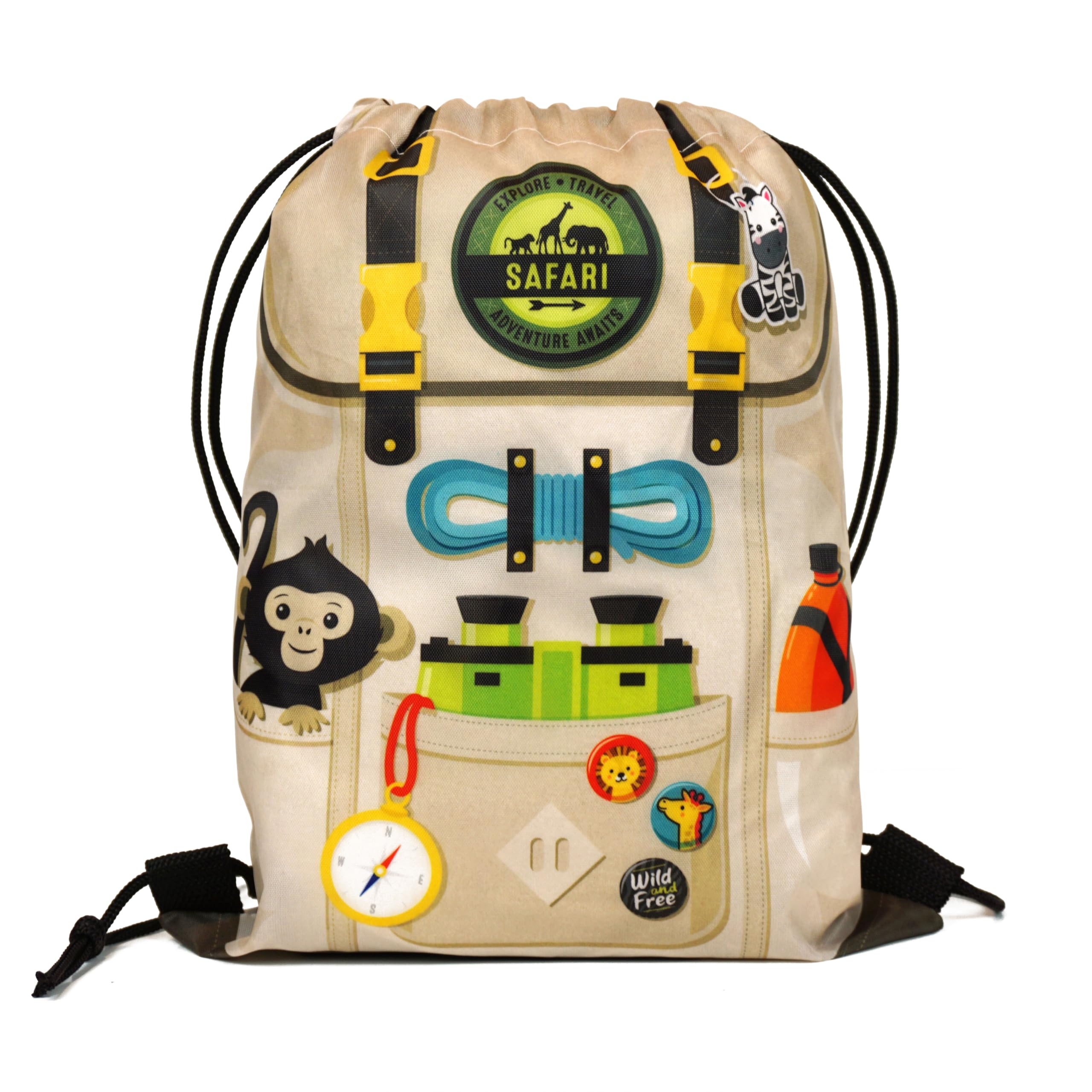 12-Pack Safari Goodie Bags for Kids - Zoo Animal Party Favors & Jungle Treat Bags for Candy, Gifts, Loot - Wild One Birthday Decorations & Baby Shower Supplies - Perfect for Safari Themed Parties, School Events & Birthday Celebrations