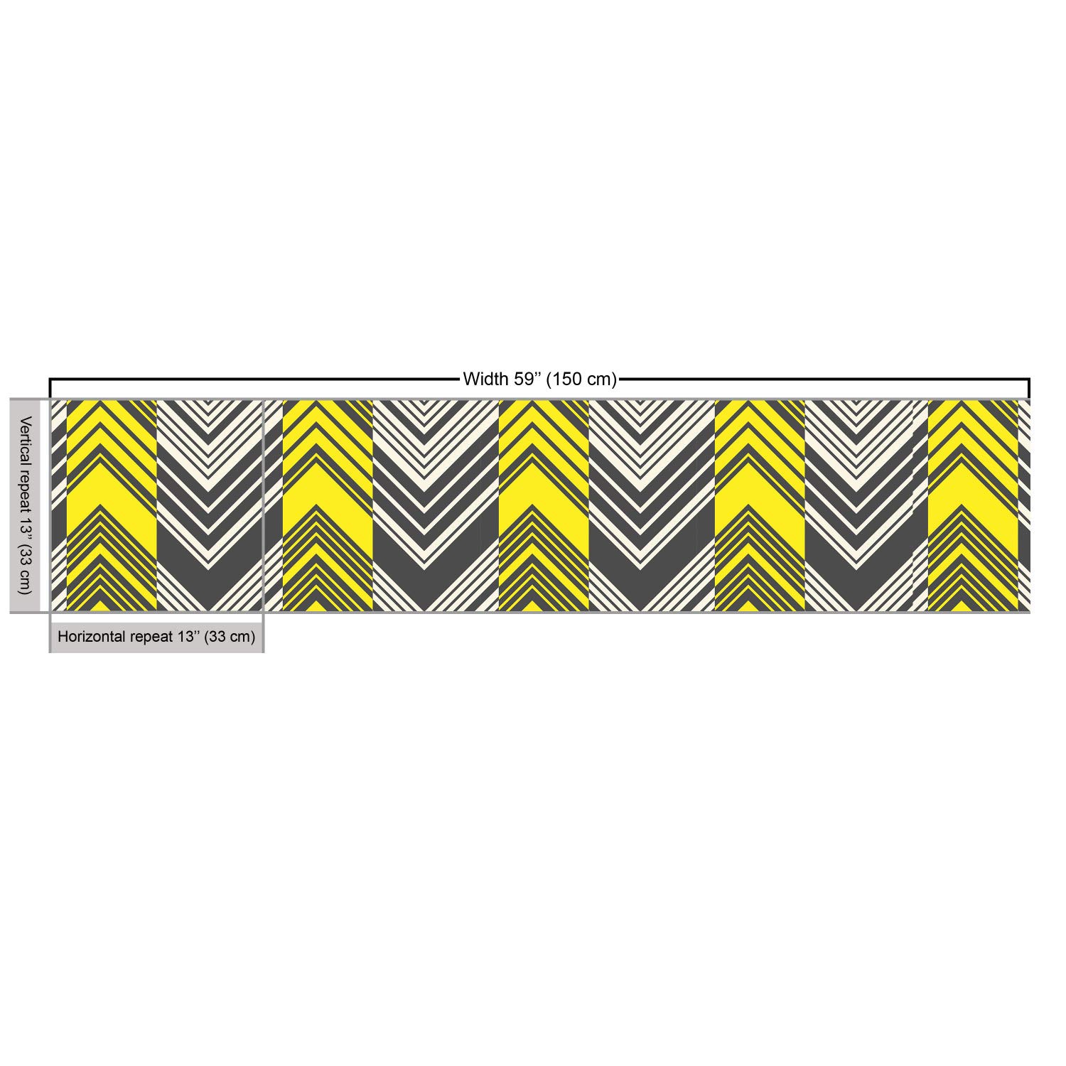 Ambesonne Yellow Chevron Fabric - 10 Yards for Upholstery & Home Decor