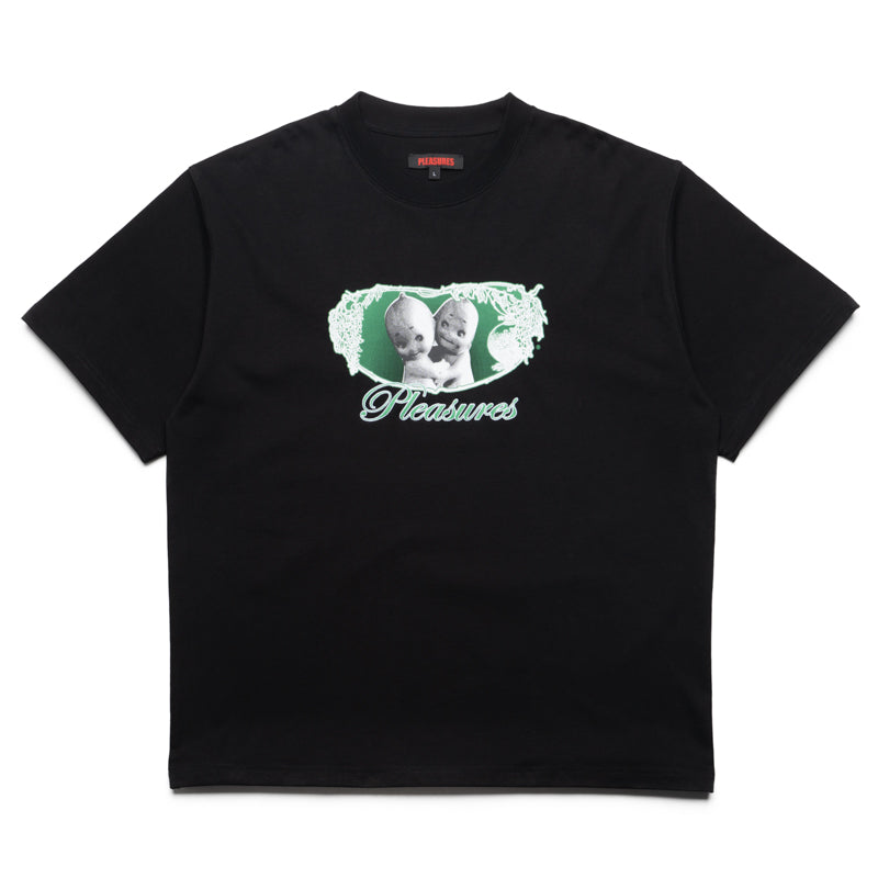 Pleasures Cutie Heavyweight T-Shirt for Men & Women - Soft Cotton Tee in Black | Perfect for Streetwear, Casual Outfits & Everyday Comfort