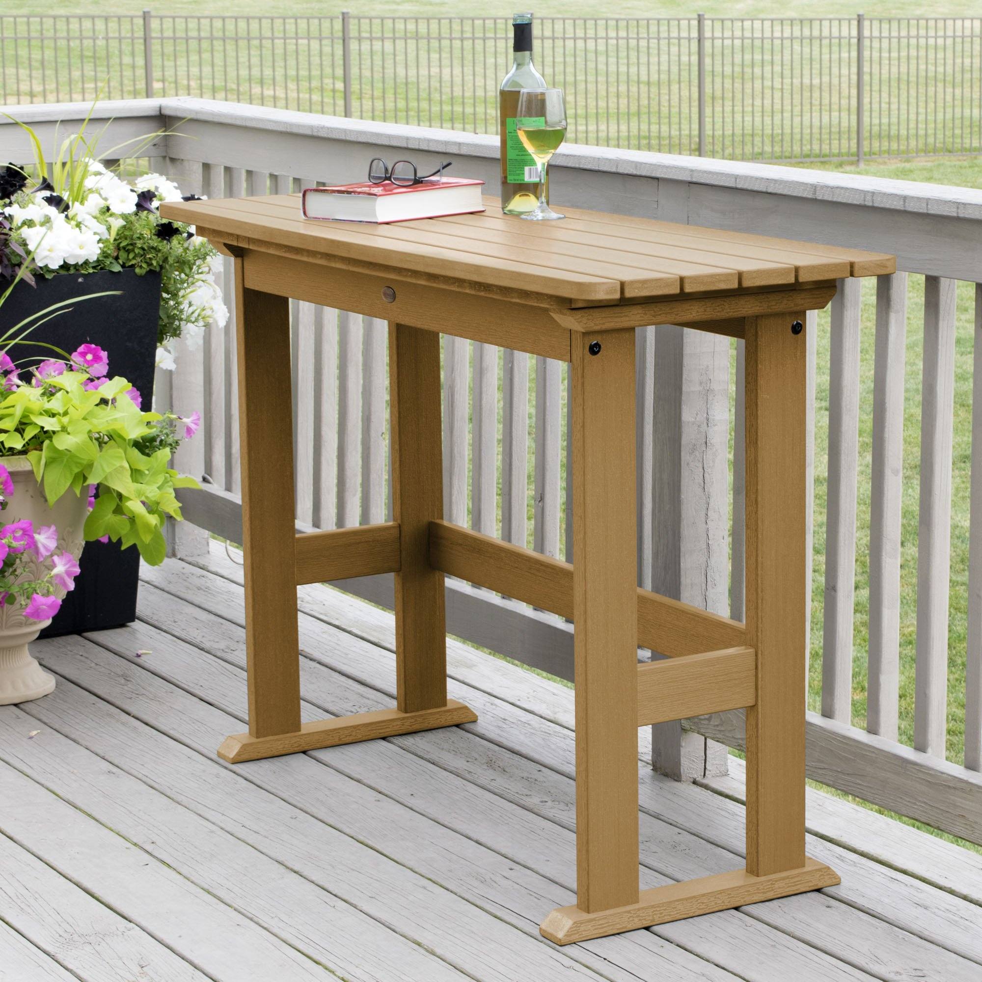 Refurbished Lehigh Counter Height Balcony Table - Outdoor Bistro Set for Small Spaces, Patio, Deck & Apartment Use - Perfect for Coffee, Dining & Relaxing