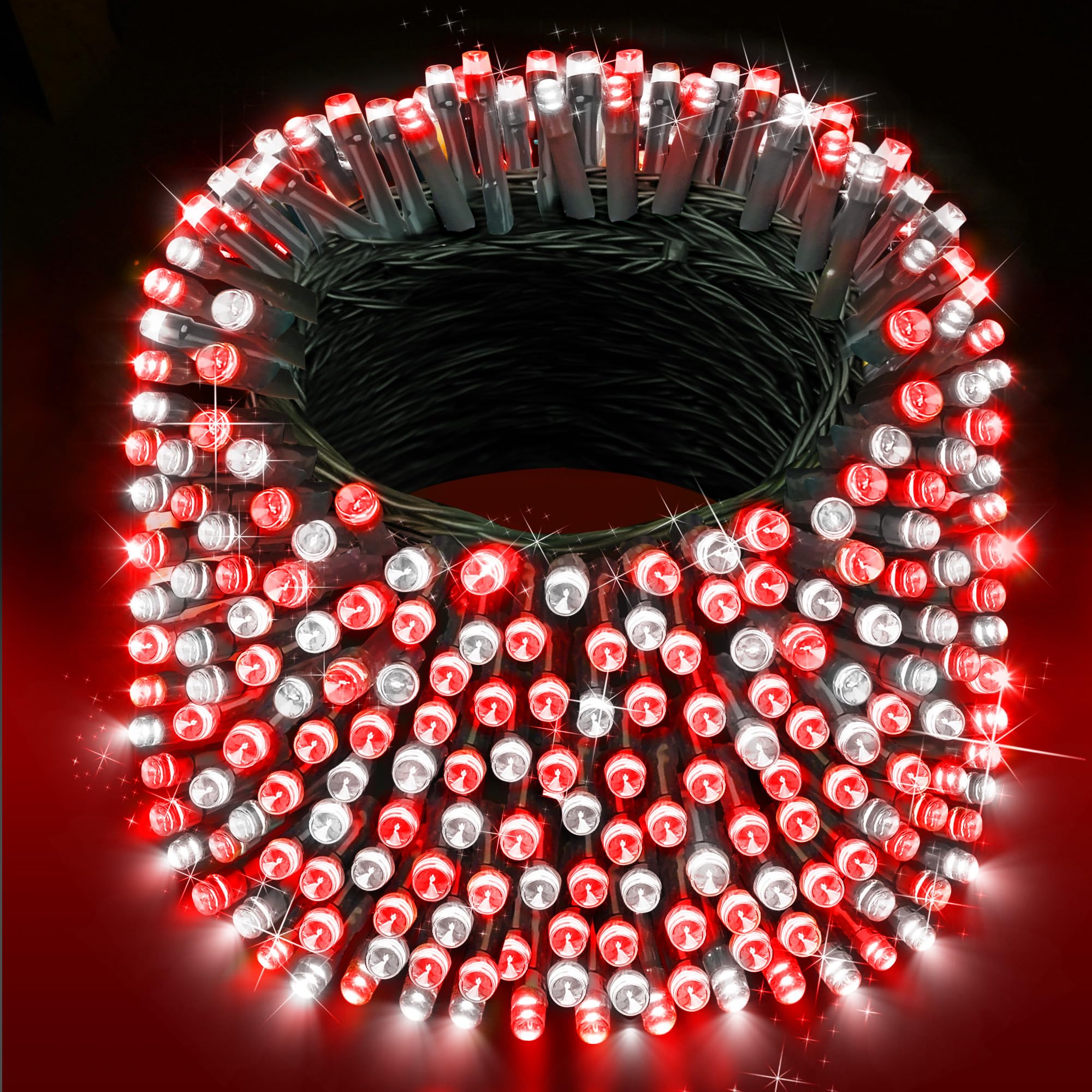 XURISEN 200FT Christmas Lights Outdoor Indoor, 500 LED Super Long String Lights with 8 Modes & Memory Timer - Plug in Twinkle Fairy Lights for Home, Xmas Party, Wedding, Garden, Patio, Tree Decorations