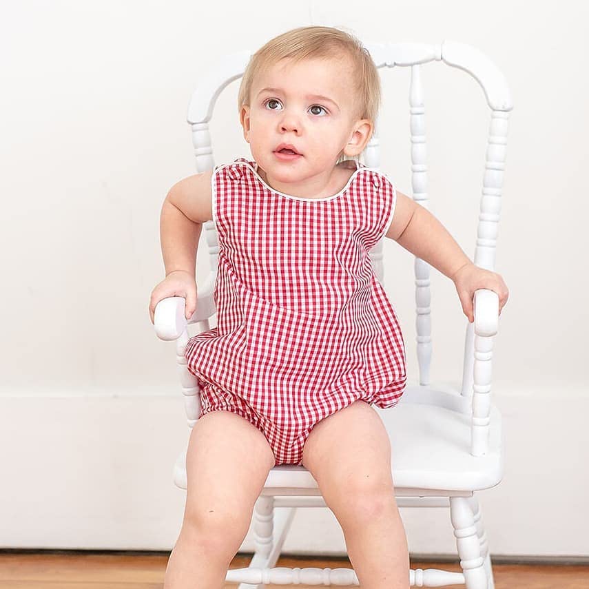 Baby & Toddler Boys Girls Seersucker Gingham Bubble Romper One-Piece Outfit - Perfect for Summer Playdates, Beach Trips & Photo Shoots