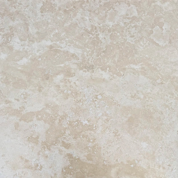 Premium Ivory Travertine 18x18 Inch Natural Stone Tile - Perfect for Bathroom, Kitchen & Flooring Renovations