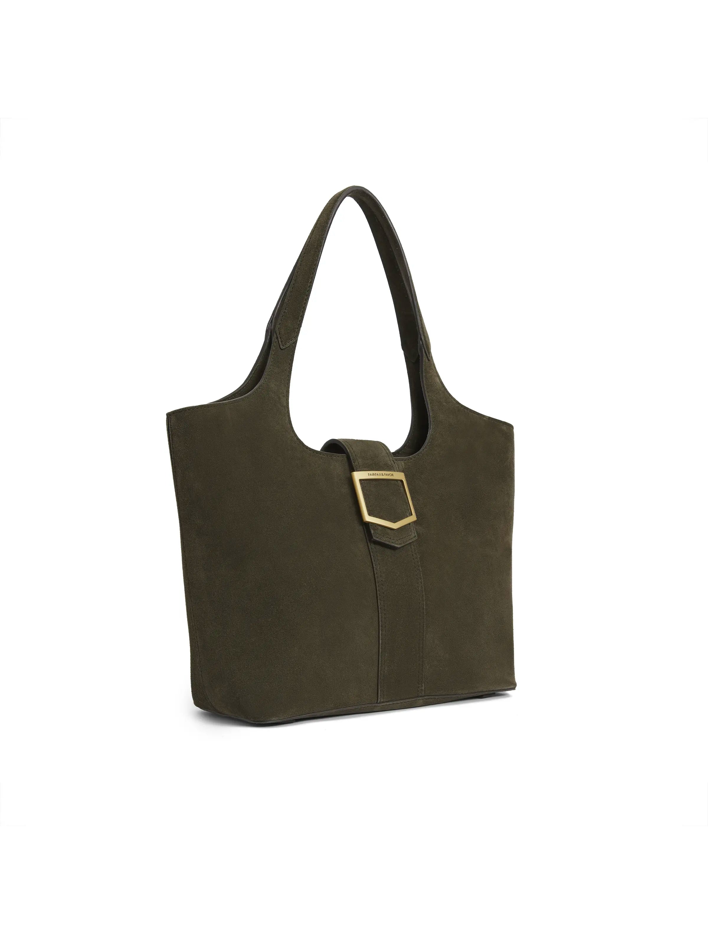 Belmont Tote Bag in Moss Green - Stylish & Spacious Women's Handbag for Work, Travel & Everyday Use