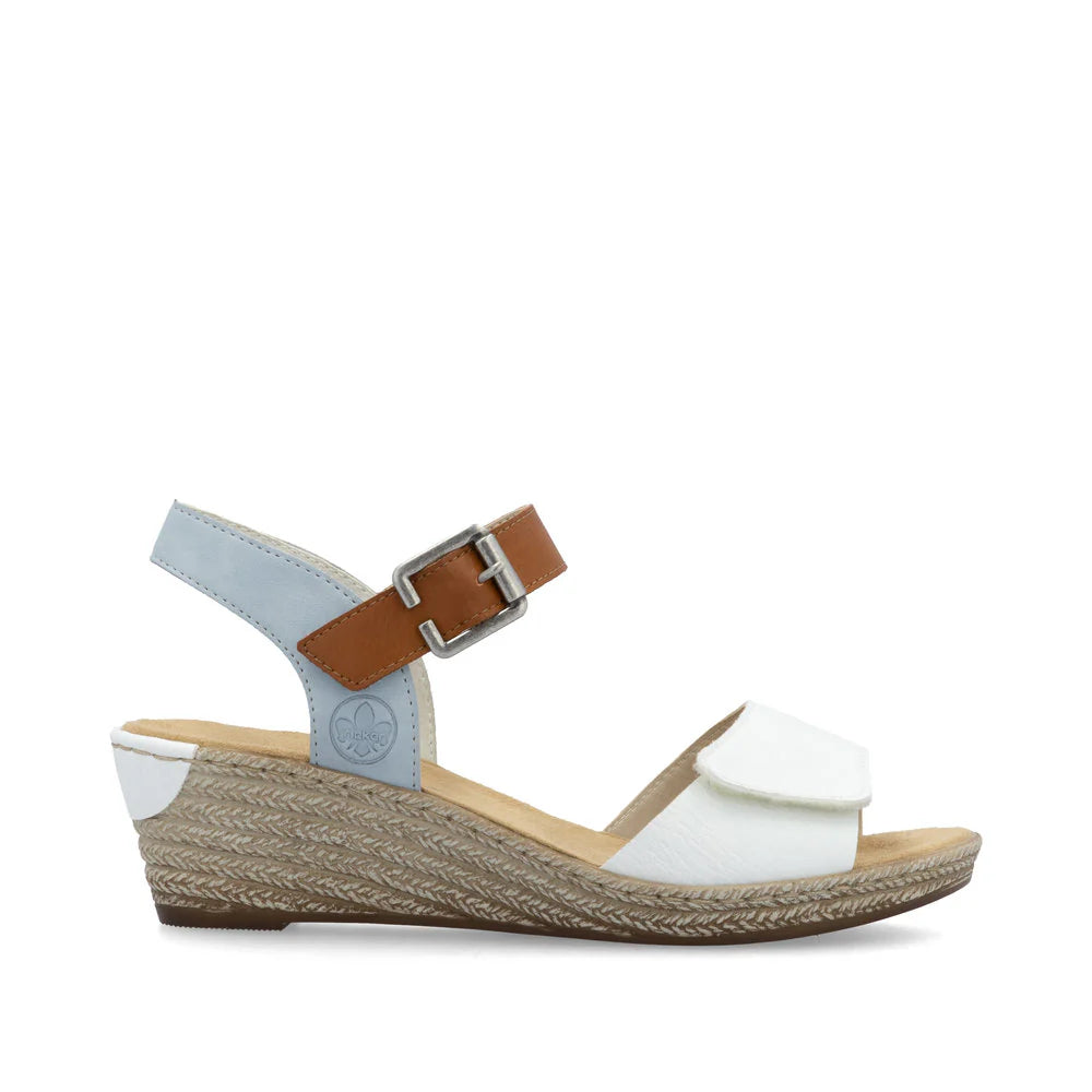 Rieker 62460 White Multi Women's Comfortable Slip-On Shoes - Perfect for Casual Wear, Office & Walking