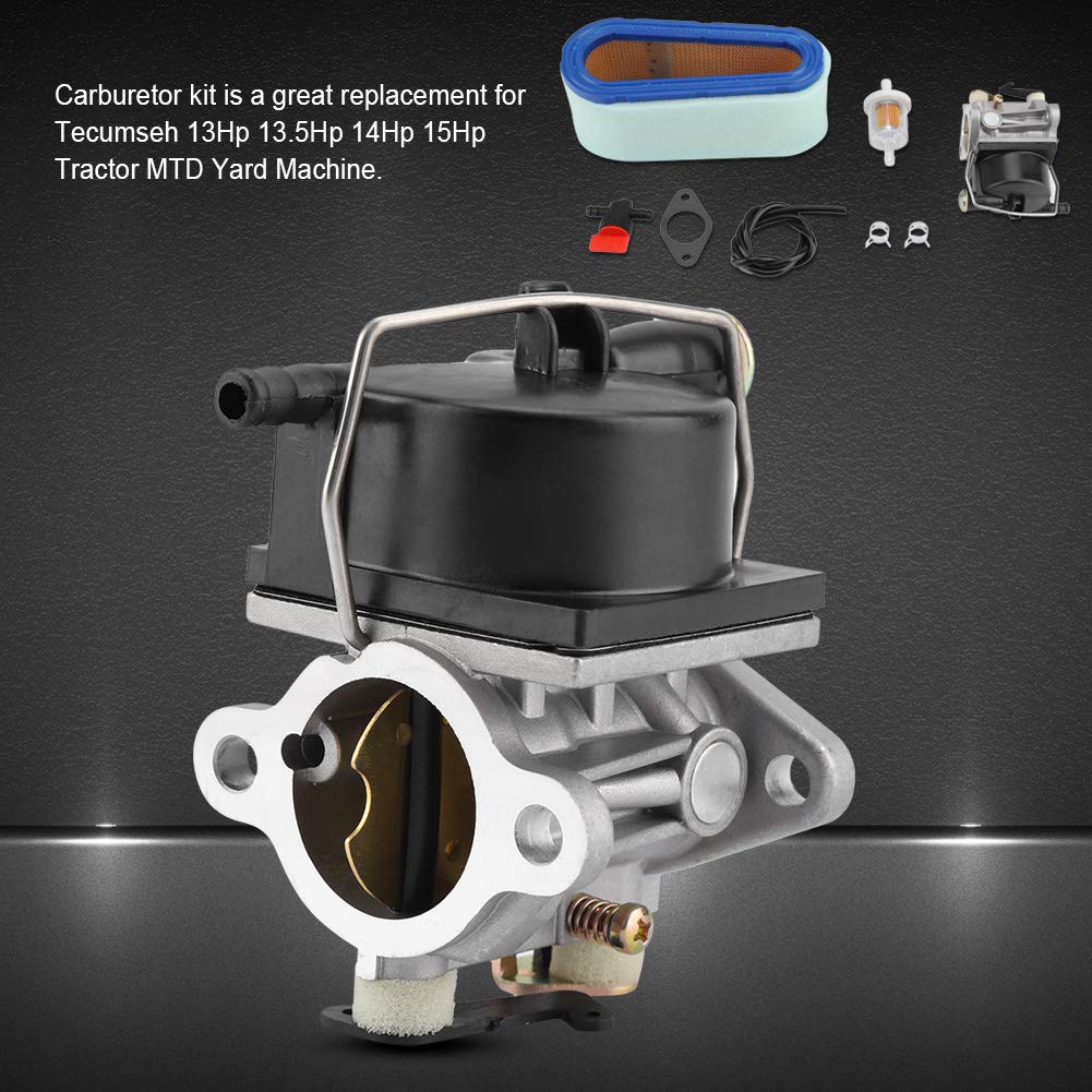 Tecumseh 640065A Carburetor Fuel Filter Kit with Shut Off Valve, Gasket & Air Pre-Filter - Compatible with Lawn Mowers, Snow Blowers & Small Engines - Improves Engine Performance & Fuel Efficiency