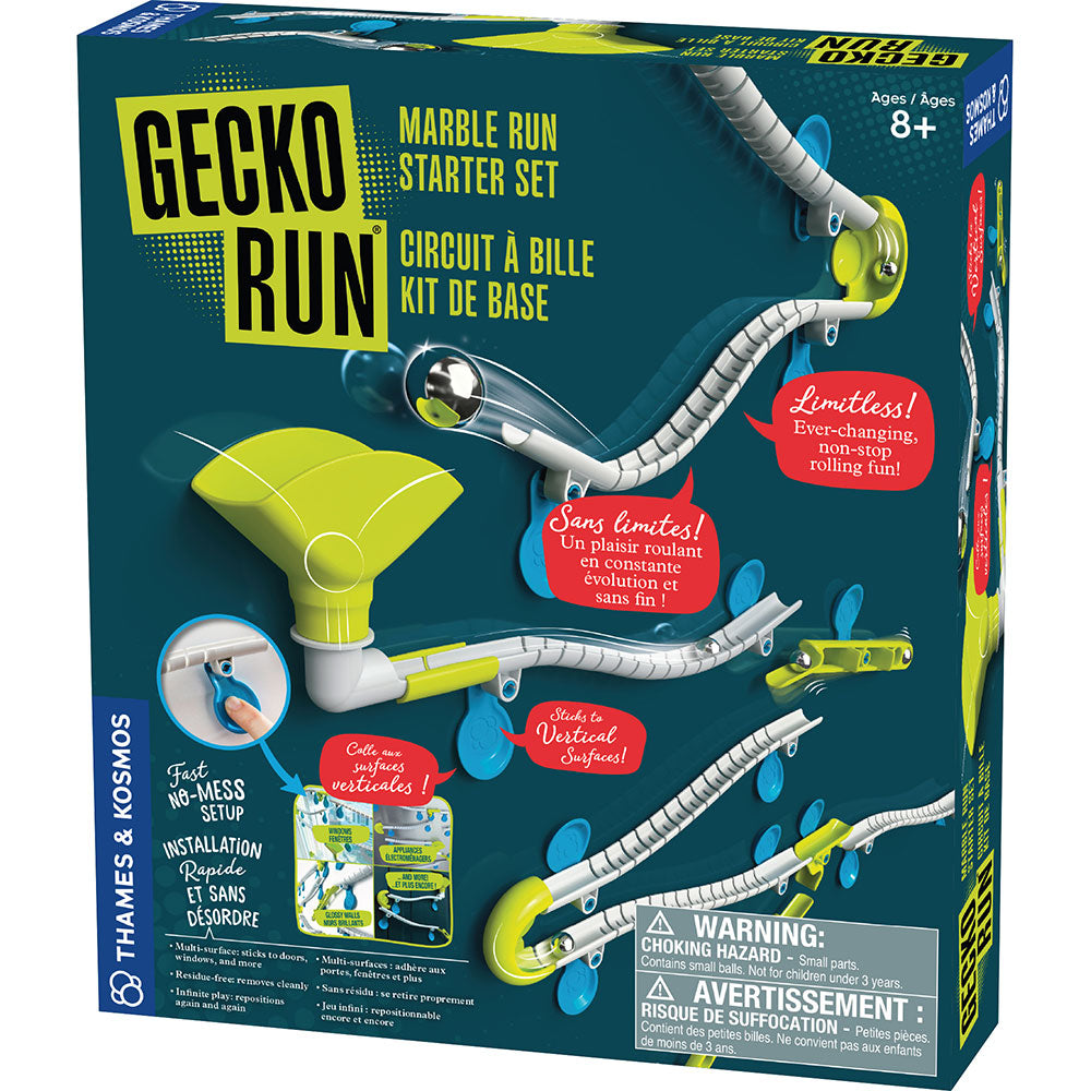 Gecko Run Marble Run Starter Set 2L - Educational STEM Toy for Kids Ages 4-8 | Building Blocks Construction Game (English/French) | Perfect for Birthday Gifts & Classroom Learning Activities