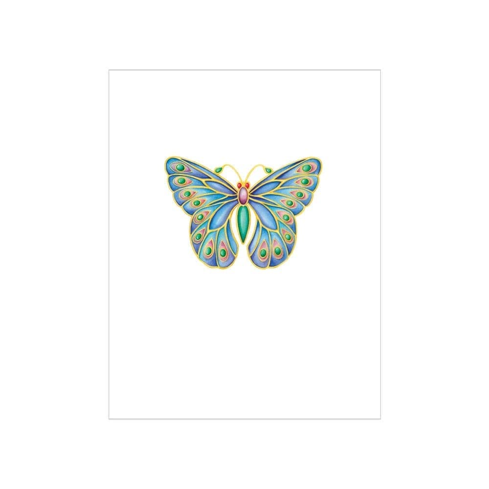 Elegant Caspari Butterfly Gift Enclosure Cards - Set of 12 Mini Greeting Cards with Envelopes | Perfect for Birthday, Wedding, Thank You Notes & Special Occasions