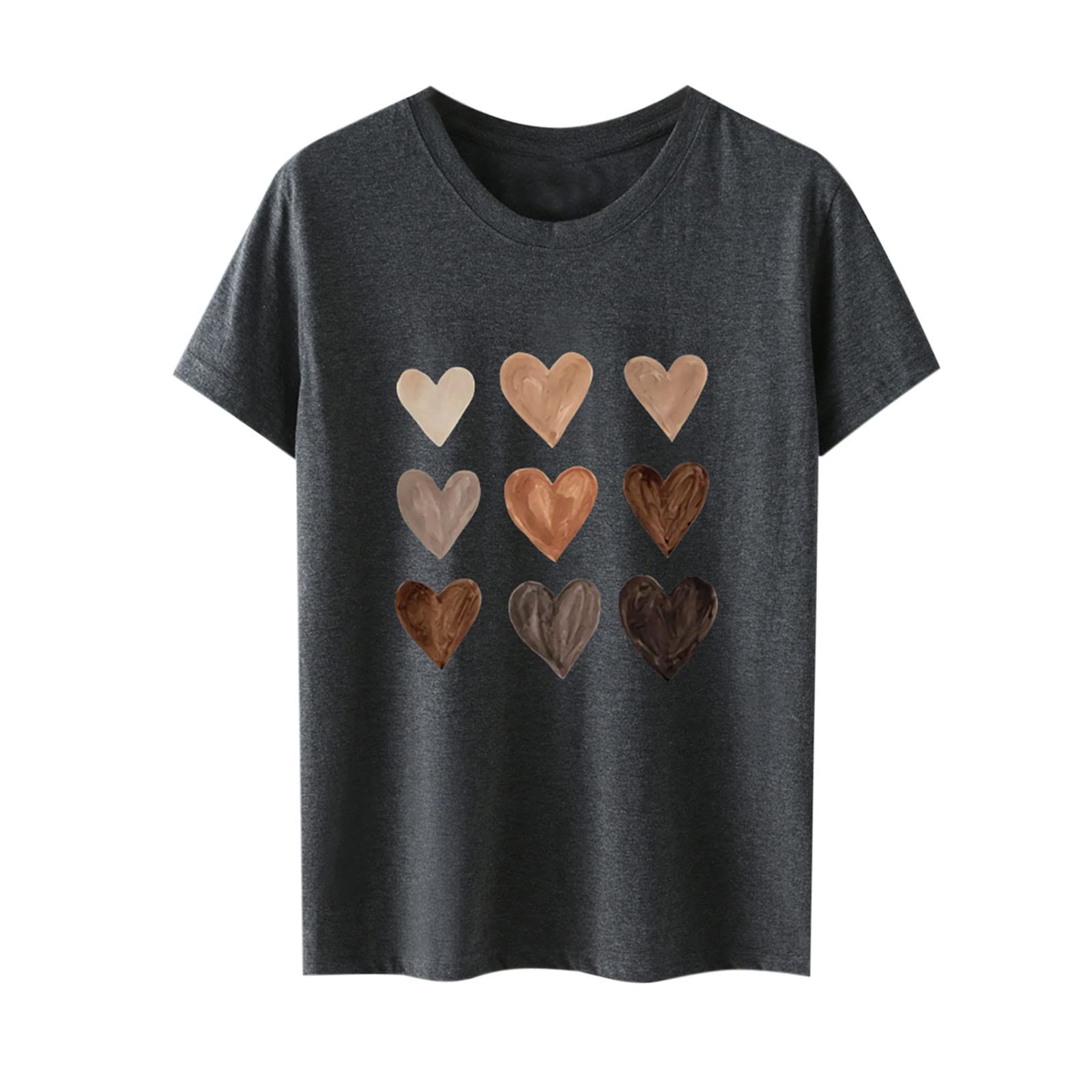 Valentine's Day Gifts for Her - Women's Short Sleeve Cotton Graphic Tee Shirt, Casual Summer Tops for Wife, Girlfriend - Perfect for Date Nights, Anniversary & Romantic Occasions