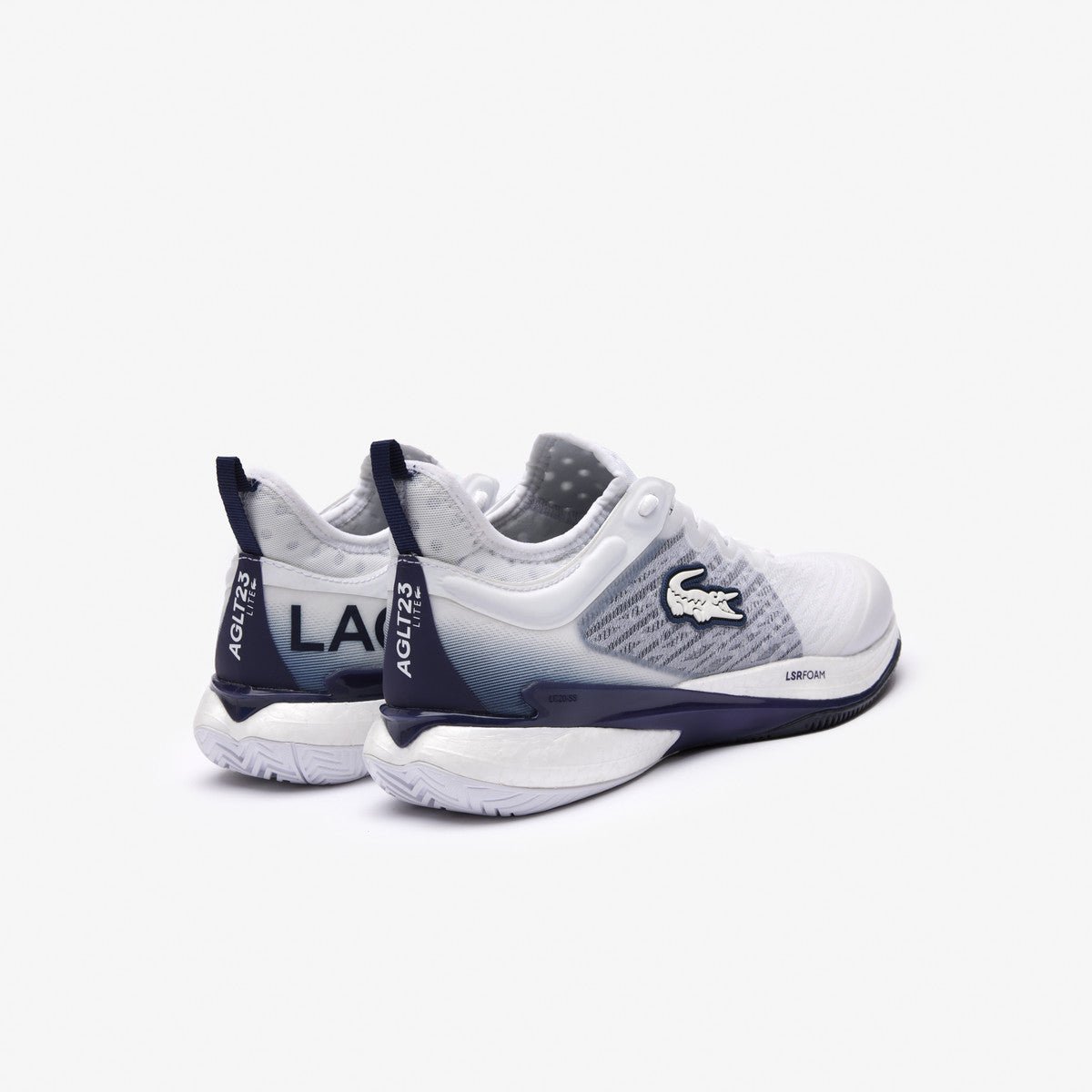 Lacoste AG LT23 Lite Men's Tennis Shoes White & Blue - Lightweight Comfort for Casual Wear, Gym & Court Sports