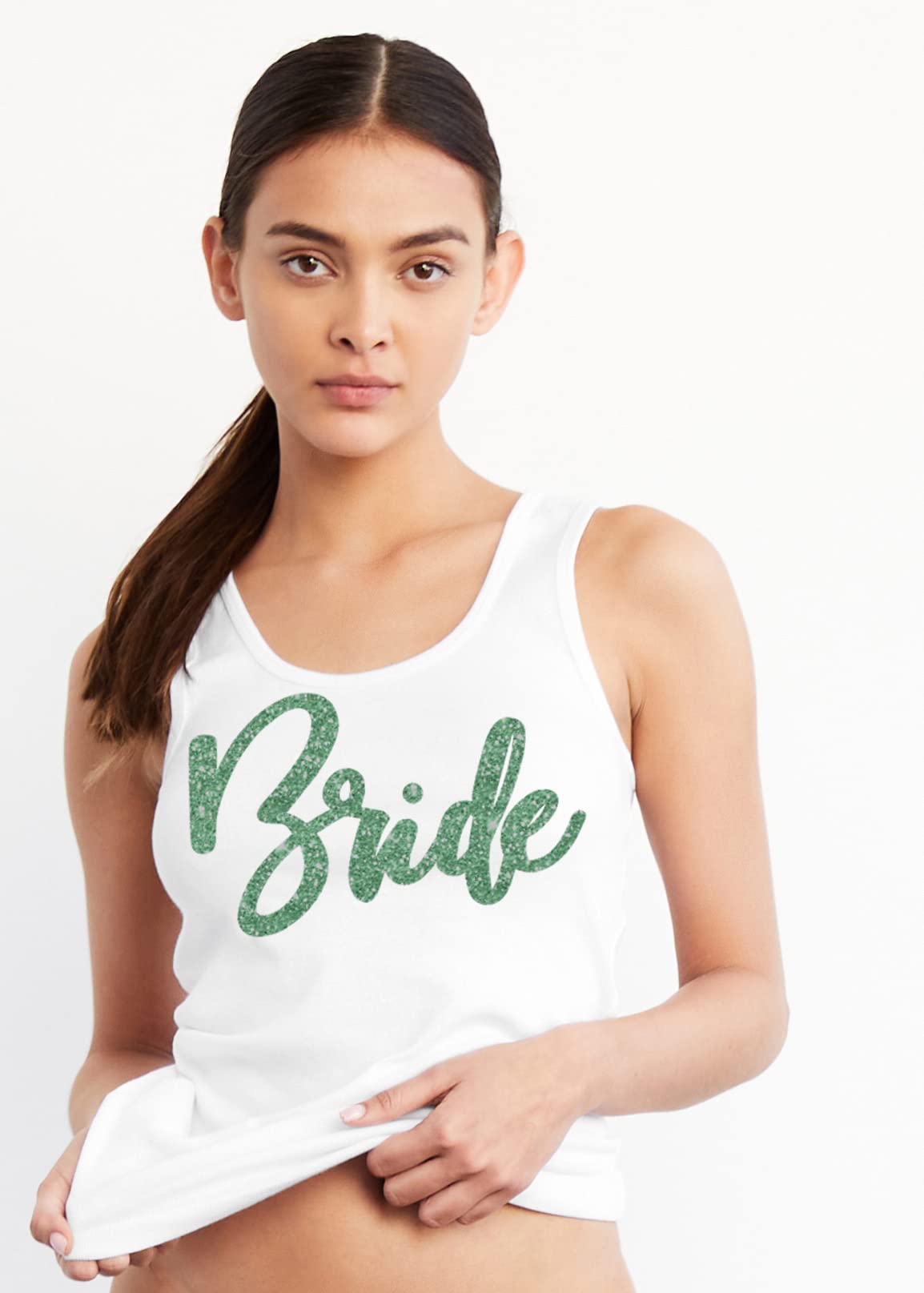 Sparkly Rhinestone Sash Tops for Brides & Bridal Party - Bride, Bridesmaid, Maid of Honor & Bachelorette Squad Tank Tops | Perfect for Wedding Showers, Bachelorette Parties & Bridal Events