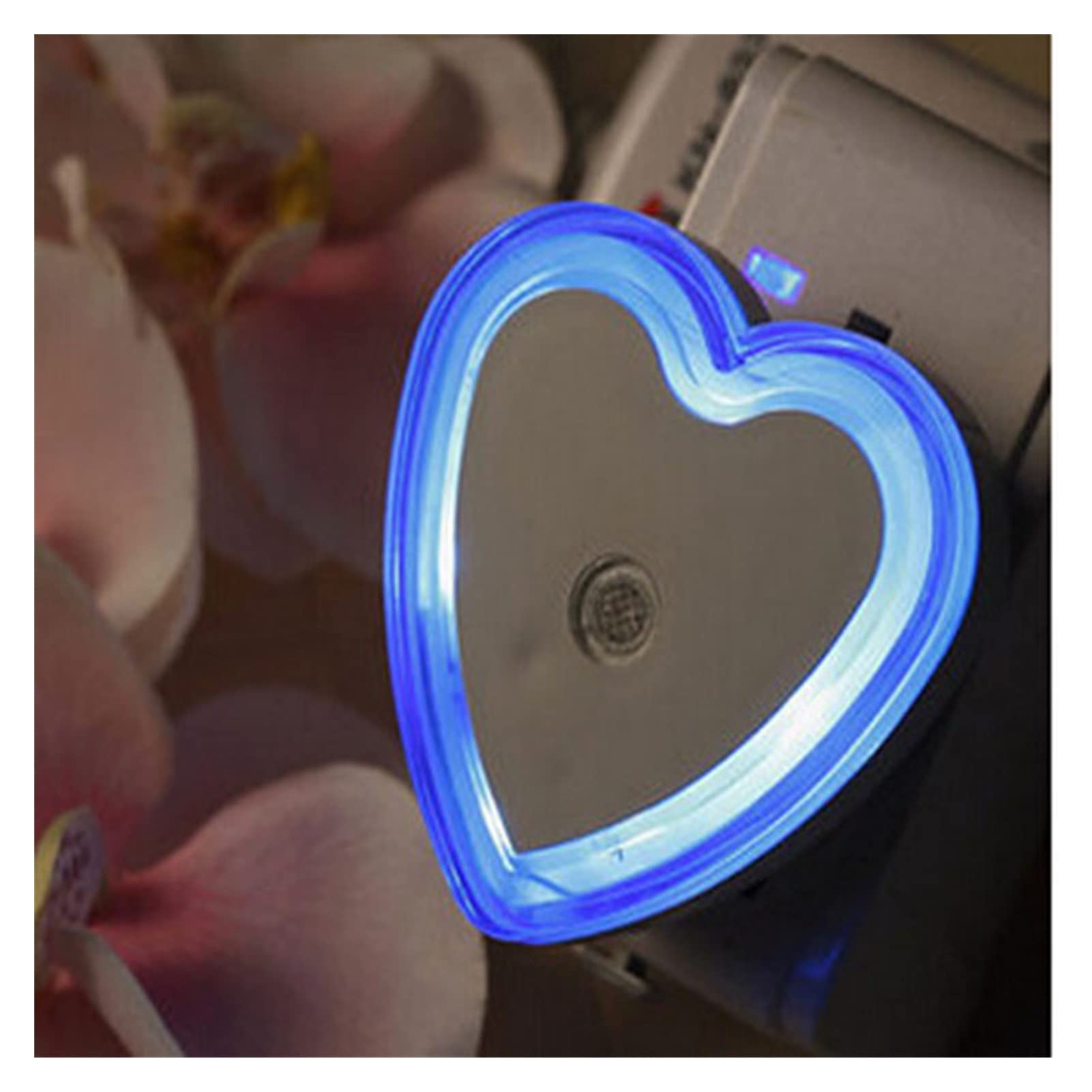LIUYI LED Night Light - Mini Square & Round Motion Sensor Lamp for Kids, 110V/220V, Blue Glow - Perfect for Bedroom, Nursery, Living Room & Hallway Lighting (EU Plug)