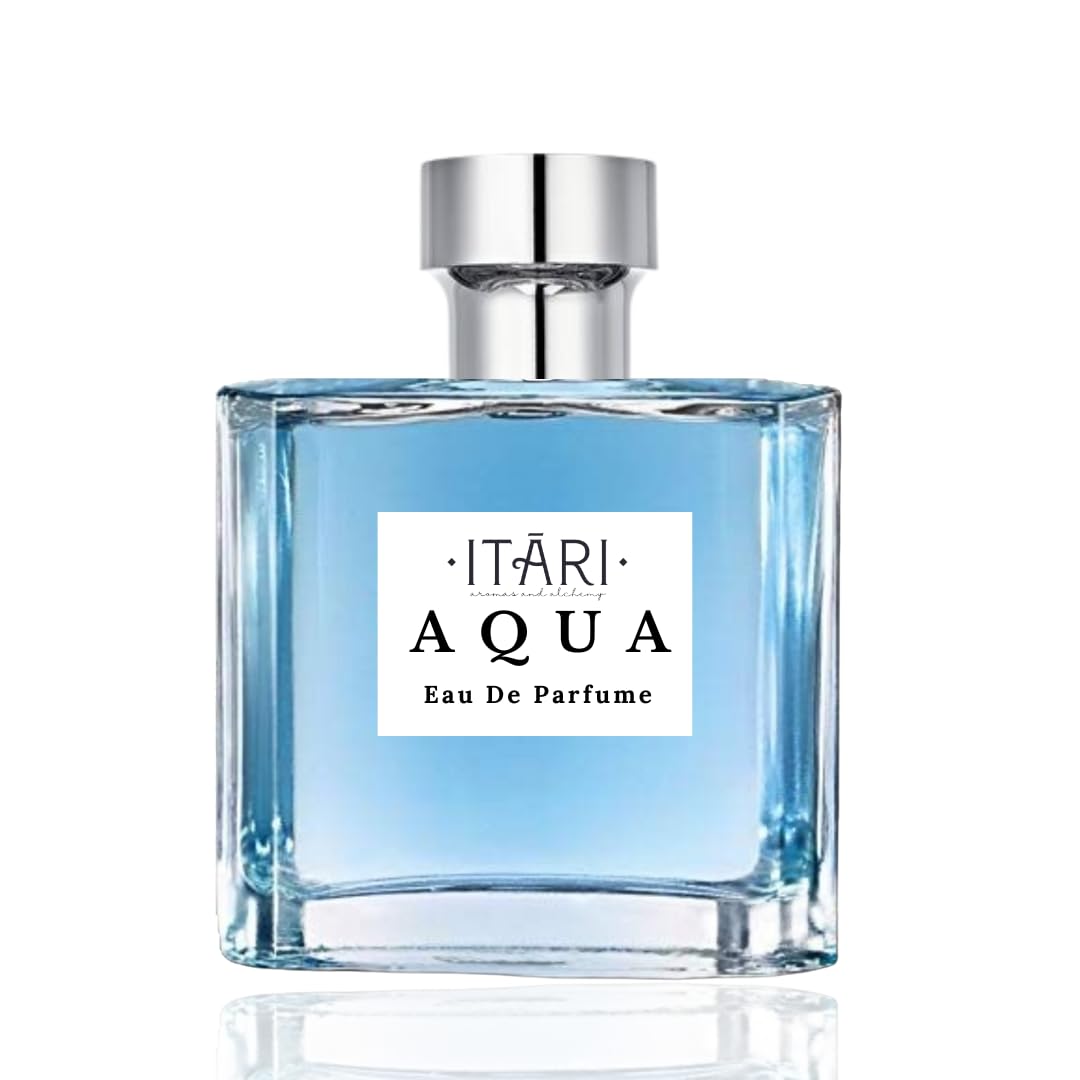 Itari Aqua Fresh Luxury Long Lasting Cologne for Men - 3.7oz Citrus Woody Fresh Scent - Perfect Gift for Brother, Husband, Father - Ideal for Work, Date Night & Special Occasions