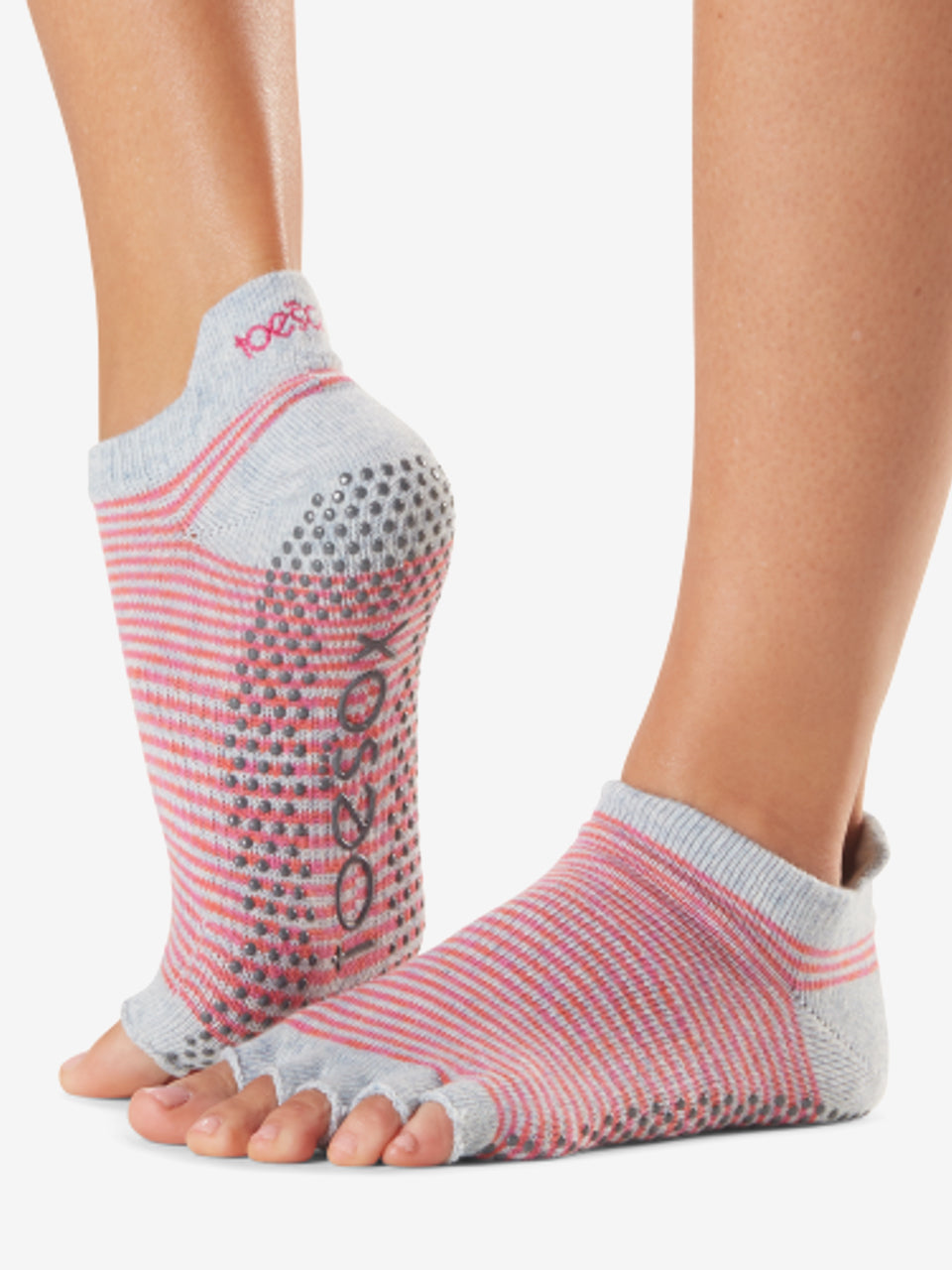 ToeSox Half Toe Low Rise Non-Slip Grip Socks for Yoga, Pilates & Barre - Breathable Dance Socks with Arch Support for Women