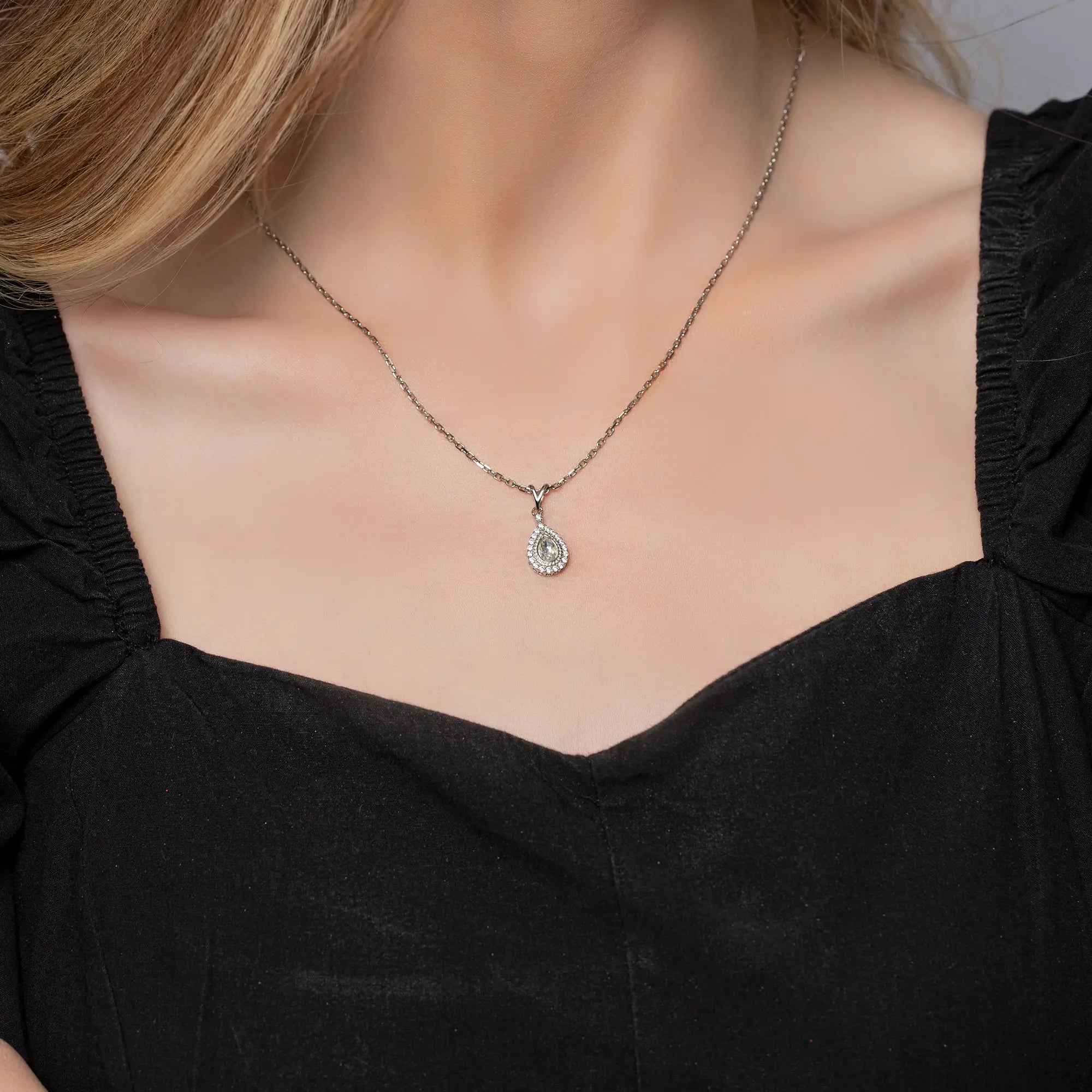 Elegant Drop Necklace for Women - Dainty Pendant Jewelry Gift for Her - Perfect for Weddings, Parties & Everyday Wear