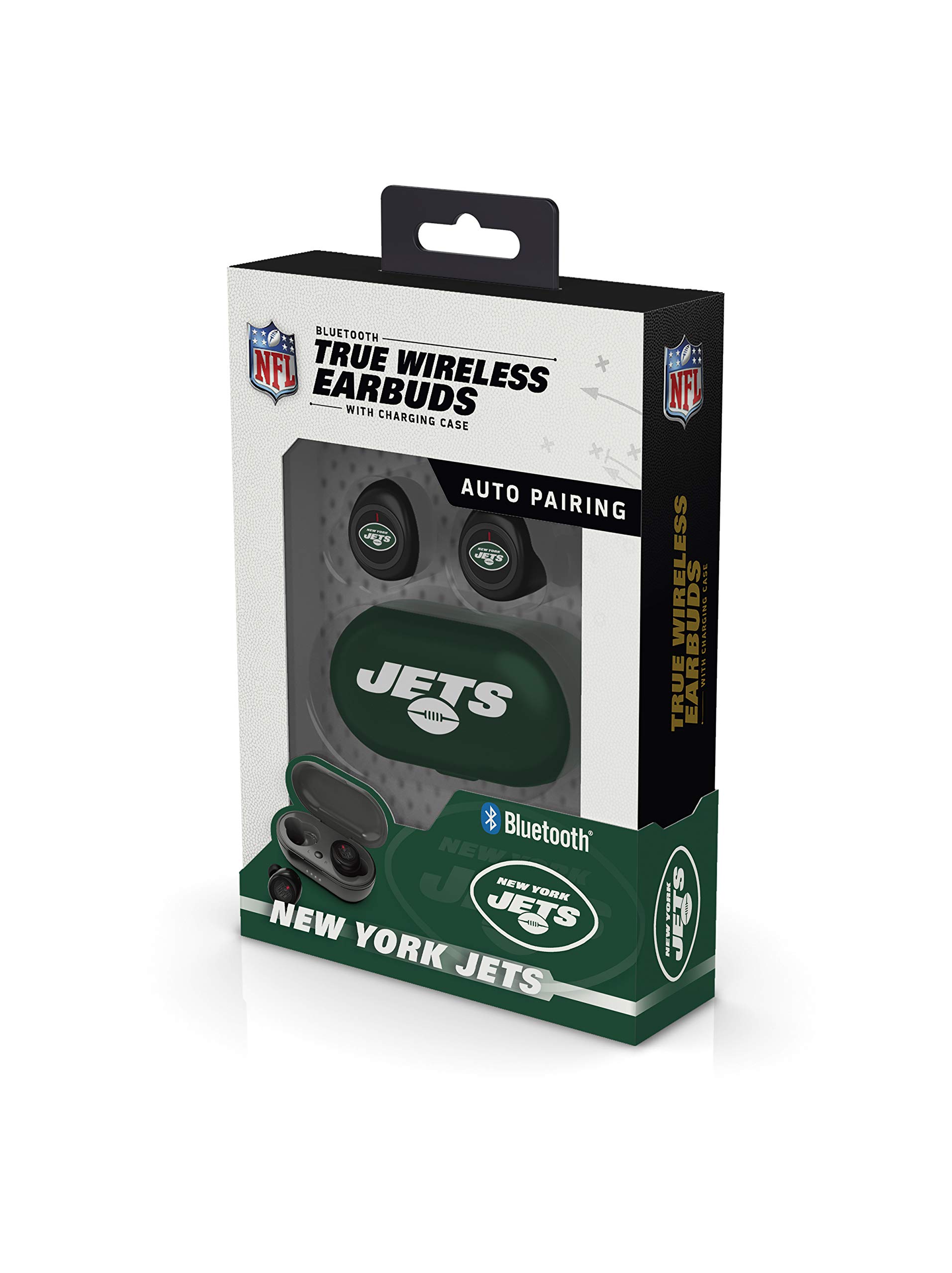 SOAR NFL True Wireless Earbuds - Bluetooth 5.0 Sports Headphones with Noise Cancelling, IPX7 Waterproof for Running, Gym & Football Games