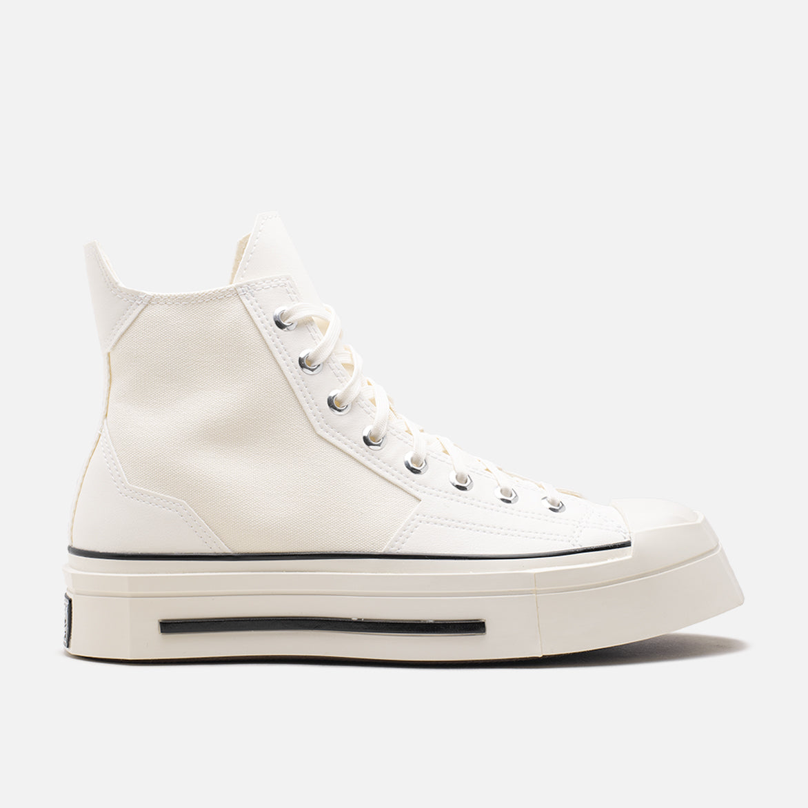 Chuck 70 De Luxe Squared Hi Sneakers in Egret White - Classic High-Top Canvas Shoes for Men & Women | Perfect for Streetwear, Casual Outfits & Skateboarding