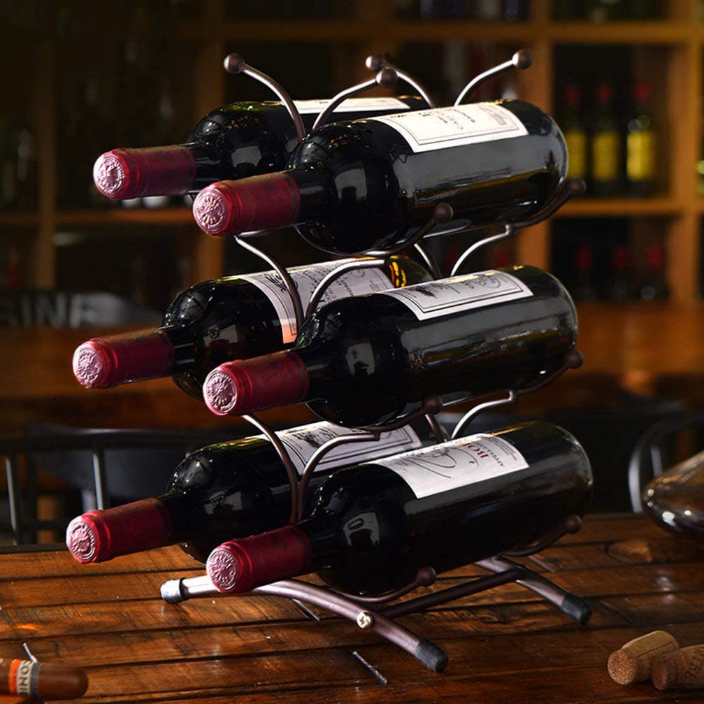 Cabilock 1-Piece Iron Wine Rack - Sturdy Kitchen Storage Shelf for Wine Bottles | Home Bar Decor, Dining Room Display & Tabletop Wine Holder - Perfect for Kitchen Organization & Entertaining Guests