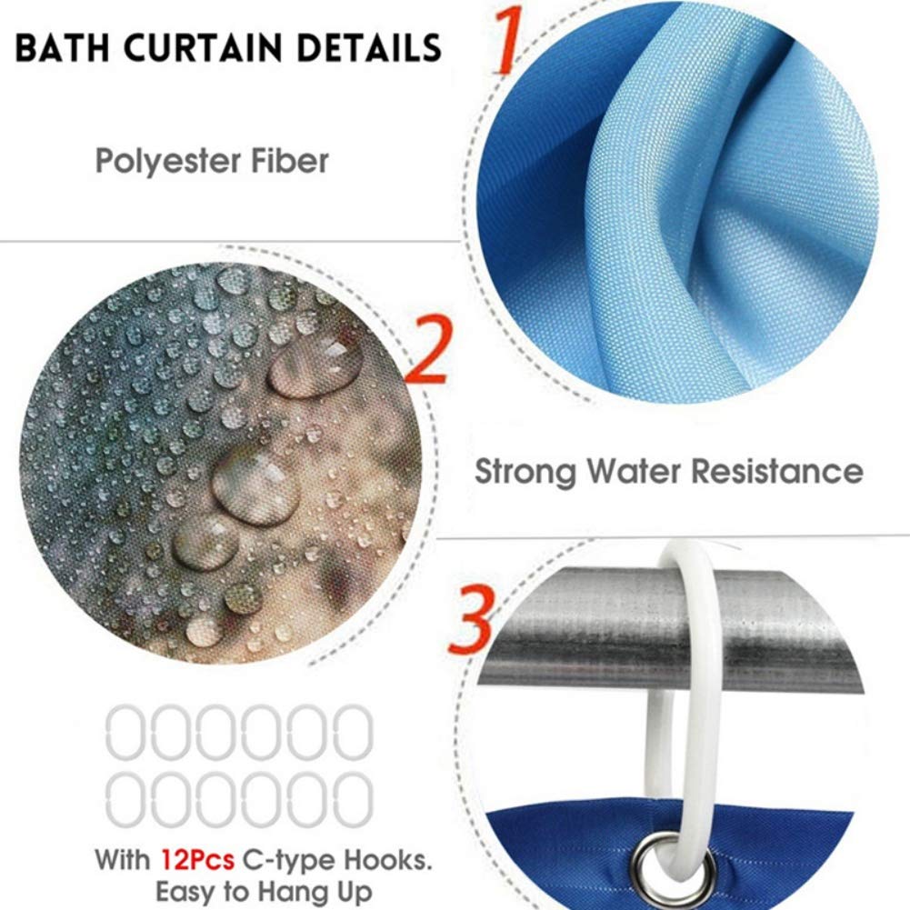 Easter Shower Curtain Set - 4Pcs Waterproof Polyester Bathroom Decor with Bunny & Egg Design for Easter Celebration - Perfect for Spring Bathroom Makeover & Holiday Home Decor