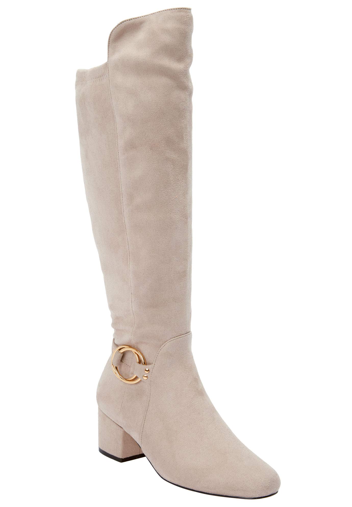 Comfortview Women's Wide Width The Ruthie Wide Calf Boot - Stylish & Comfortable Winter Boots for Casual Wear, Office & Outdoor Activities