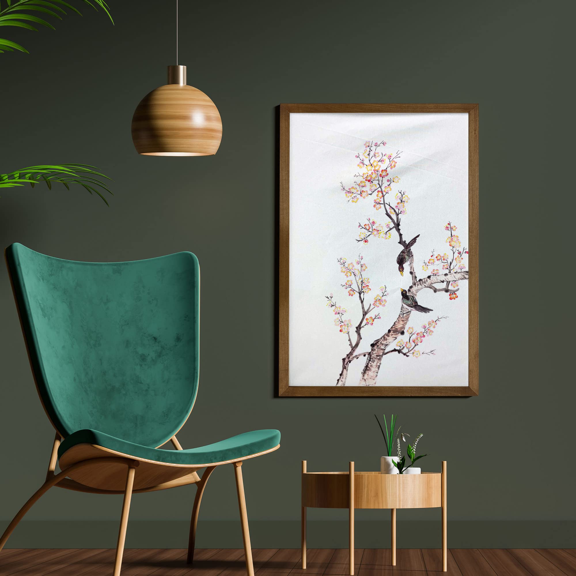 Ambesonne Traditional Chinese Plum Blossom & Birds Wall Art - 23