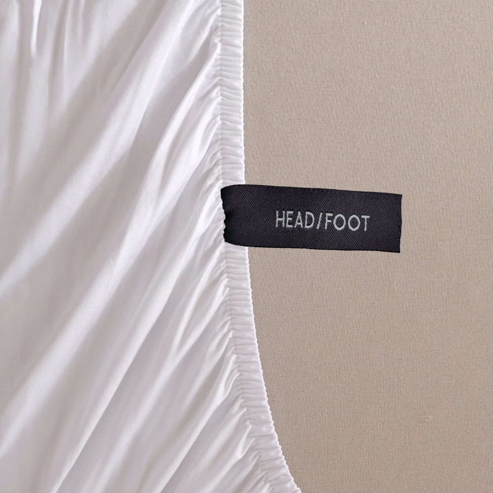 Casey 400 Thread Count Cotton Sheet Set - White Split Queen (60cm) for Comfortable & Breathable Bedding - Perfect for Guest Rooms, Master Bedrooms & Vacation Homes