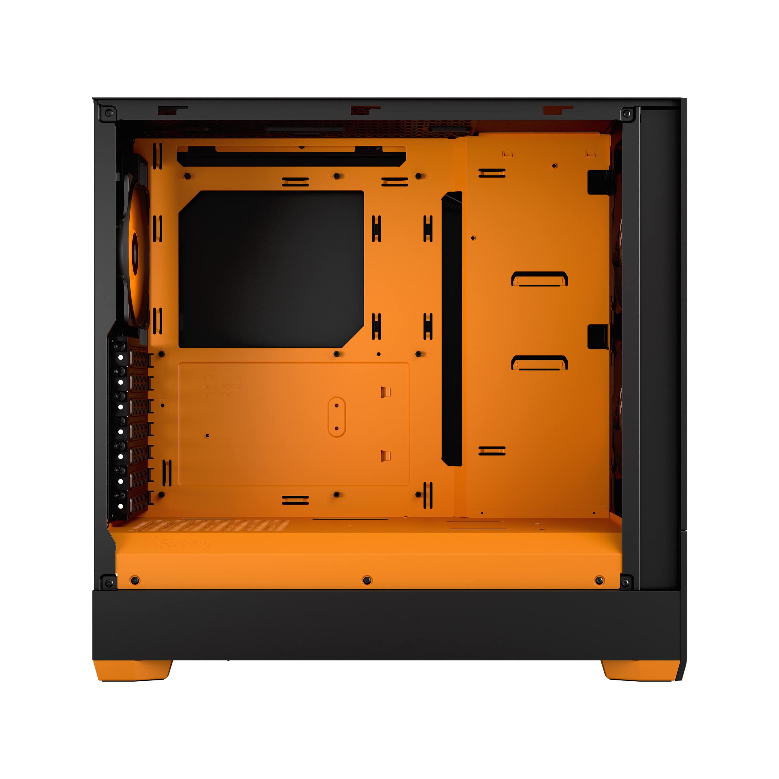 Fractal Design Pop Air RGB Mid Tower Case - Orange Core, Tempered Glass Side Panel, Clear Tint, High Airflow PC Gaming Case - Perfect for Gaming Rigs & Custom PC Builds