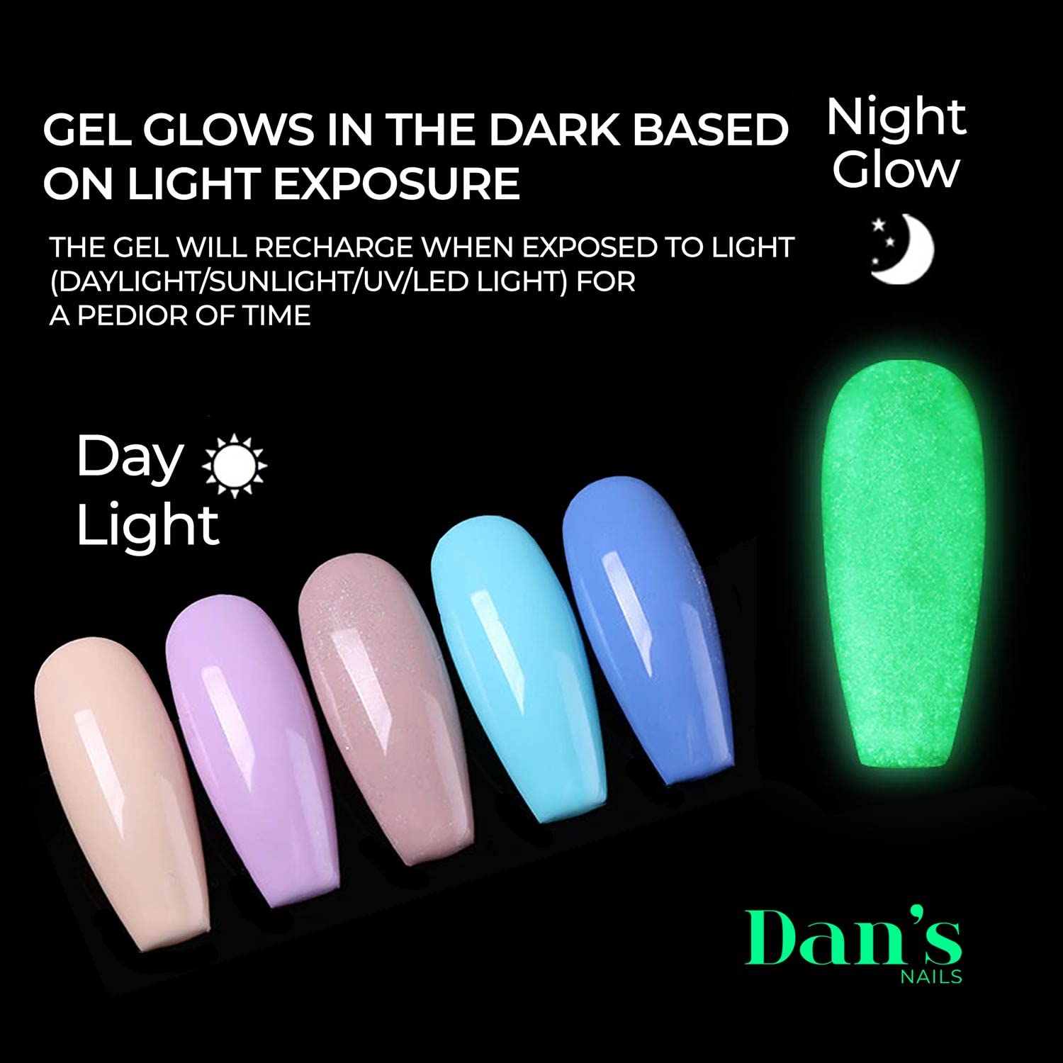 Glow in the Dark Gel Nail Polish - UV/LED Soak Off Top Coat for Professional Manicures & DIY Nails | Neon Luminous Nail Seal (15ml/0.5oz) | Perfect for Nail Salons, Home Use & Nighttime Glow Effects