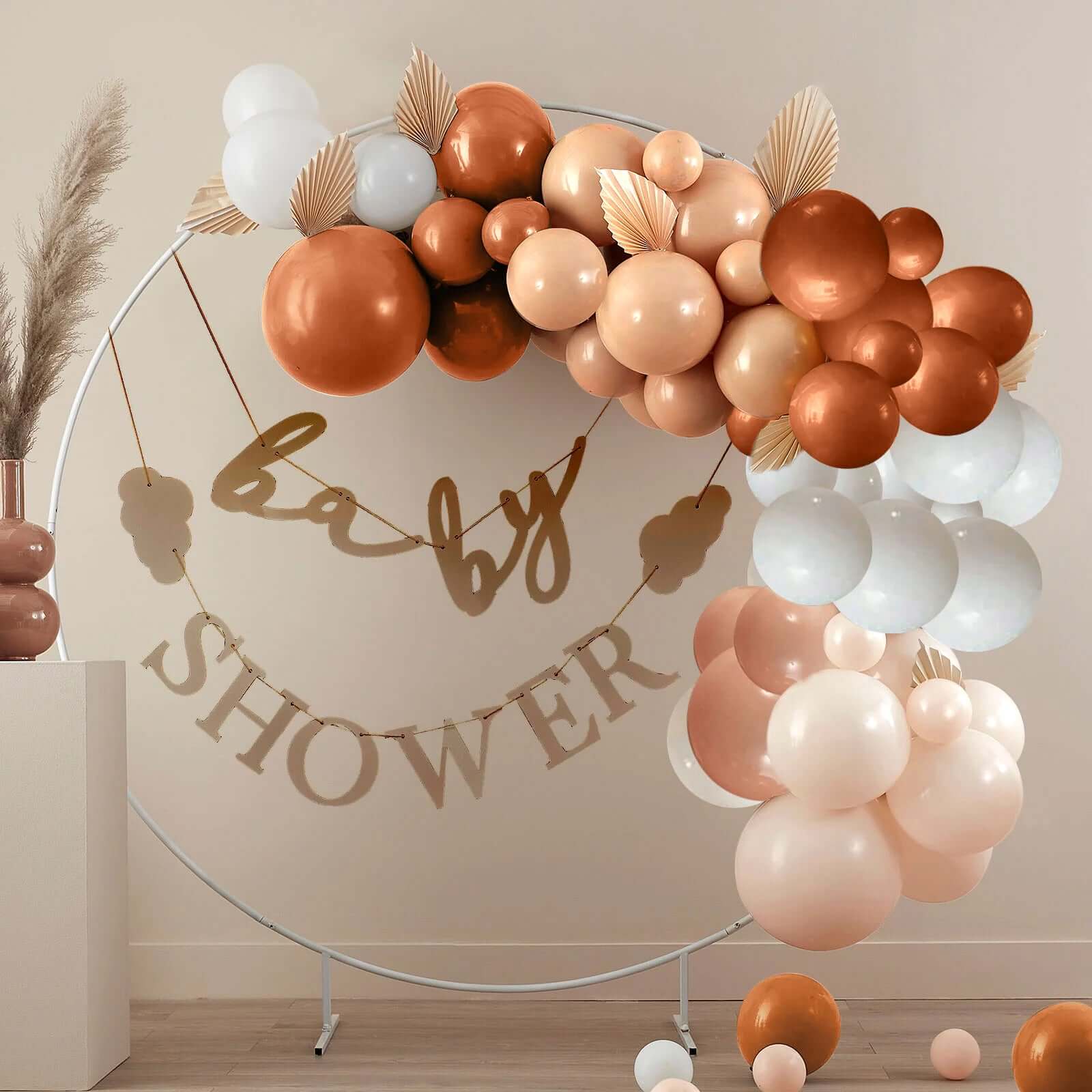 124-Pack Rustic Neutral DIY Balloon Garland Arch Kit | Boho Double Layer Latex Balloons for Wedding, Birthday, Baby Shower Decorations | Perfect for Party Backdrops, Photo Booths & Home Decor
