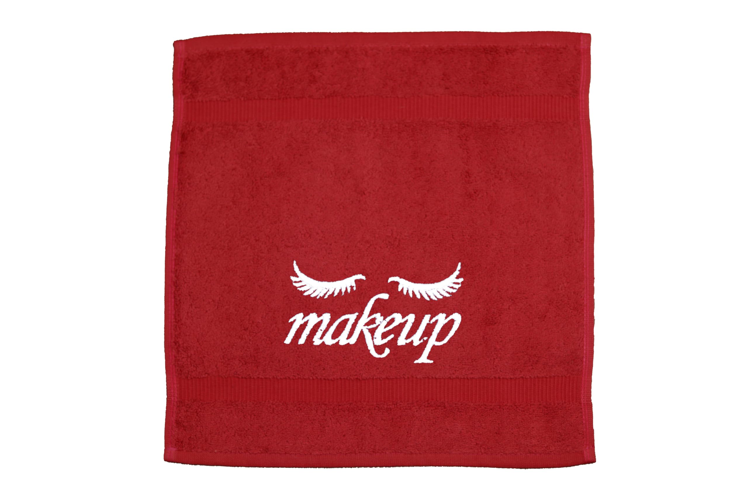 6-Pack Turkish Cotton Makeup Remover Washcloths | 13x13 Inch Soft Reusable Face Cleansing Cloths | Cranberry Color | Perfect for Travel, Gym & Daily Skincare Routine