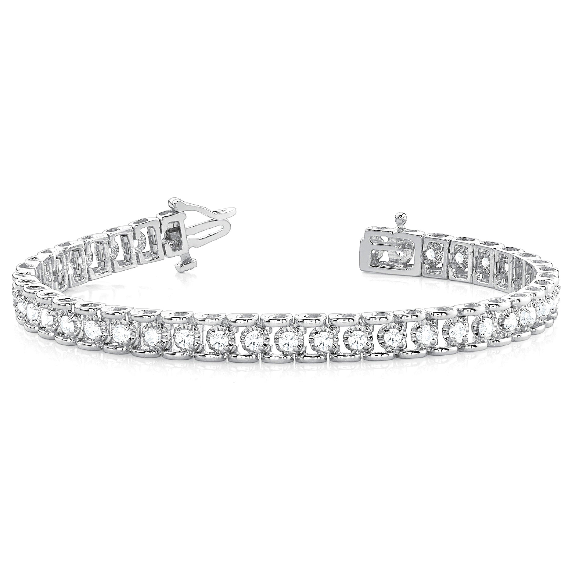 2.0 Carat Total Weight (CTW) Round Diamond Tennis Bracelet - 4 Prong Setting for Women | Perfect for Weddings, Anniversaries & Special Occasions