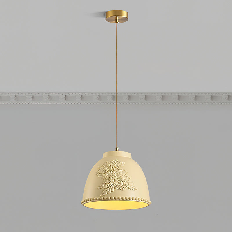 Handmade Carved Resin Pendant Light - Modern Boho Ceiling Fixture for Living Room, Bedroom & Dining Room Decor