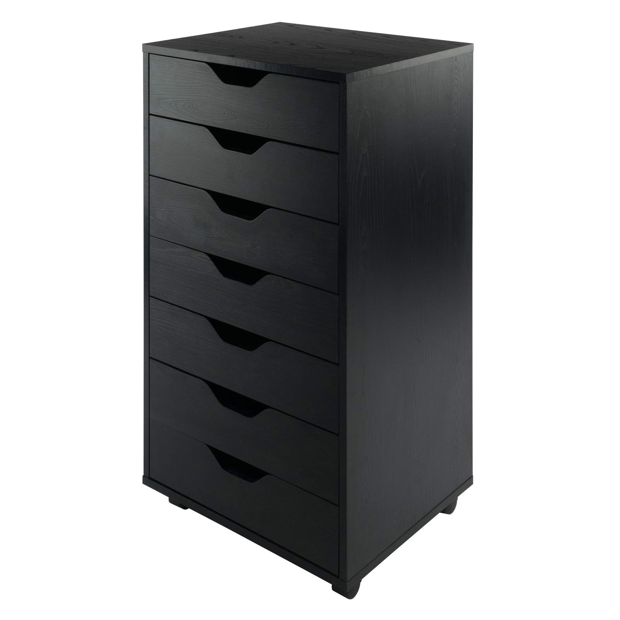 Winsome Halifax 7-Drawer Storage Organizer, Black - Perfect for Bedroom, Office, or Closet Organization