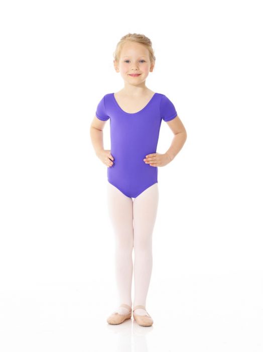 Girls Short Sleeve Leotard - Comfortable Dancewear for Ballet, Gymnastics & Performance - 41096 Essentials Collection