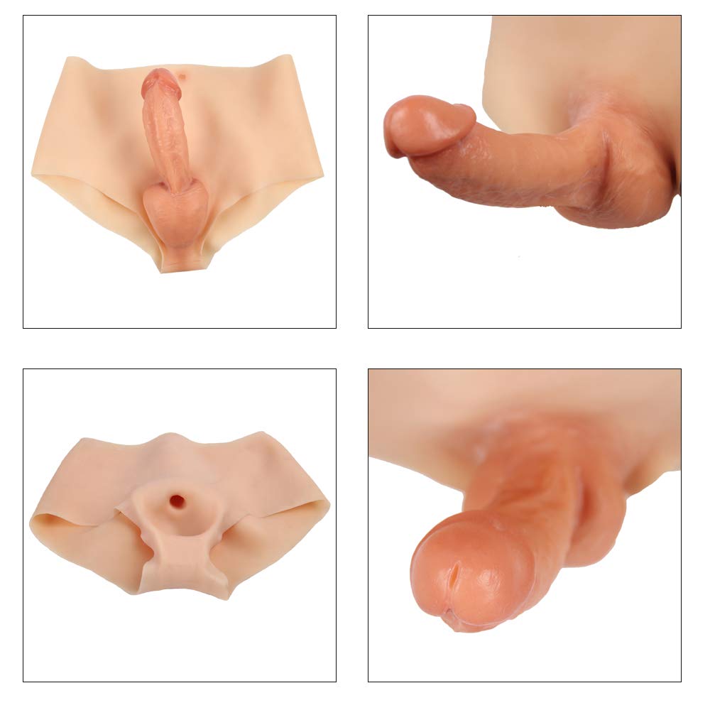 **Liifun 6 Inch Realistic Silicone Dildo Panties - Strapon Sex Toy for Men & Women, Gay Couples - Soft & Flexible for Solo Play & Couples Fun (#3, Small)**    *(Perfect for Role-Play, BDSM, and Sensual Exploration - Enhances Intimacy & Pleasure for All Genders)*