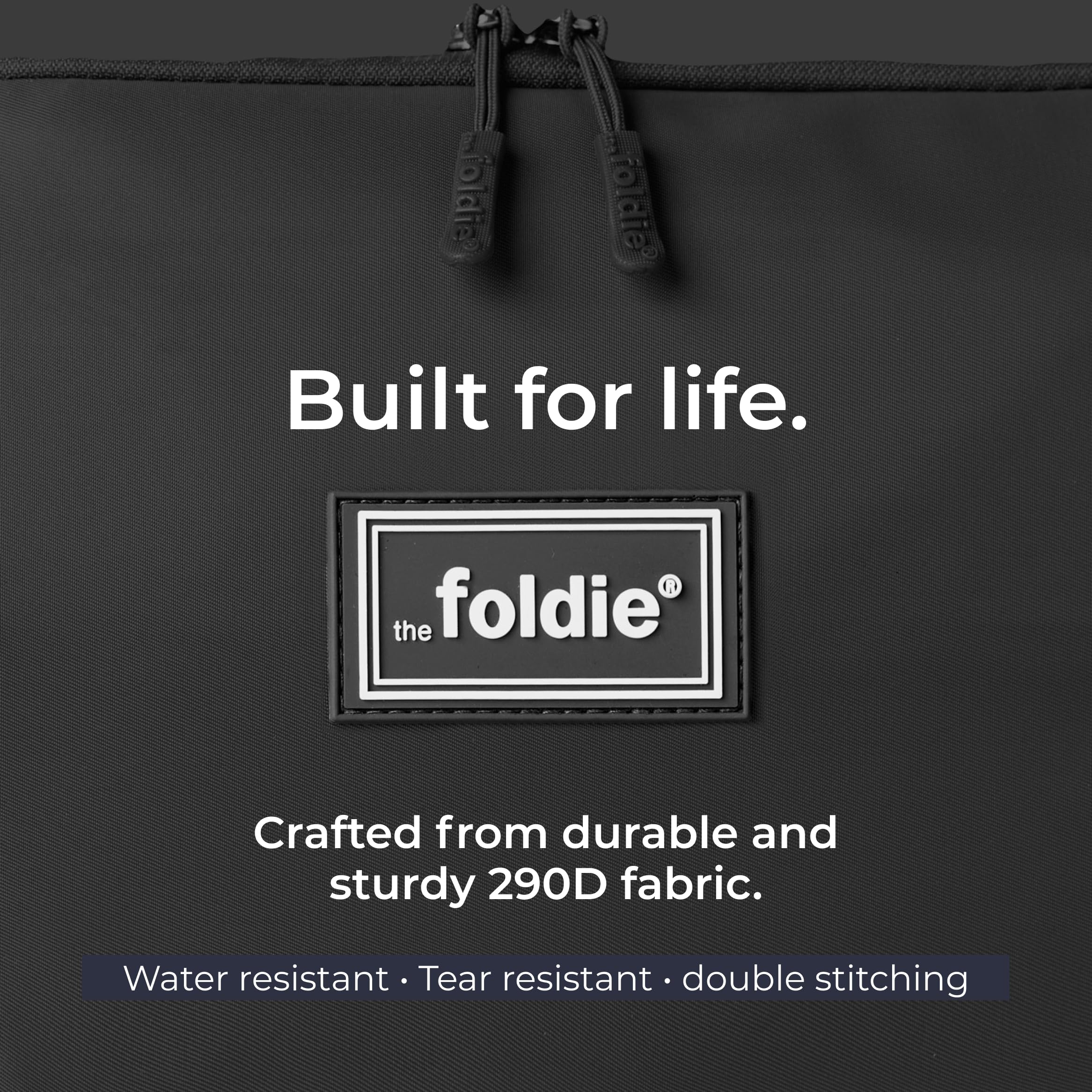 The Foldie® Foldable Travel Tote Bag for Women - Lightweight Weekender Bag with Pockets, Perfect for Gym, Beach & Airplane Carry-On | Compact & Water-Resistant Travel Accessory