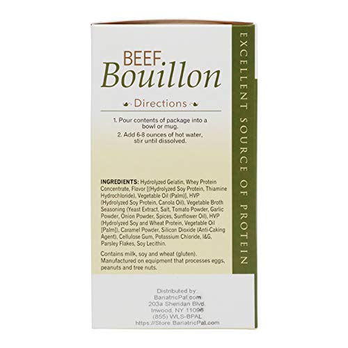 BariatricPal High Protein Beef Bouillon Soup - Low Carb, Keto-Friendly Meal Replacement for Weight Loss & Bariatric Surgery Recovery - Perfect for Post-Op Diets & Healthy Lifestyle