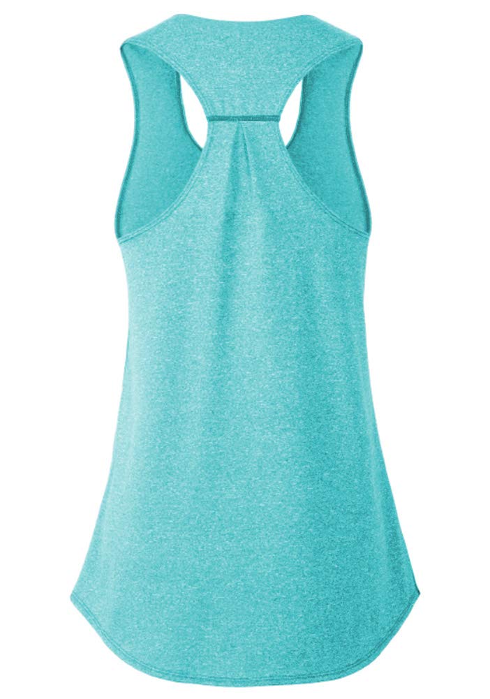 YAKER Women's Athletic Yoga Tops - Breathable Racerback Running Tank Top for Gym, Workout & Exercise | Perfect for Yoga, Pilates, Cardio & Fitness Training