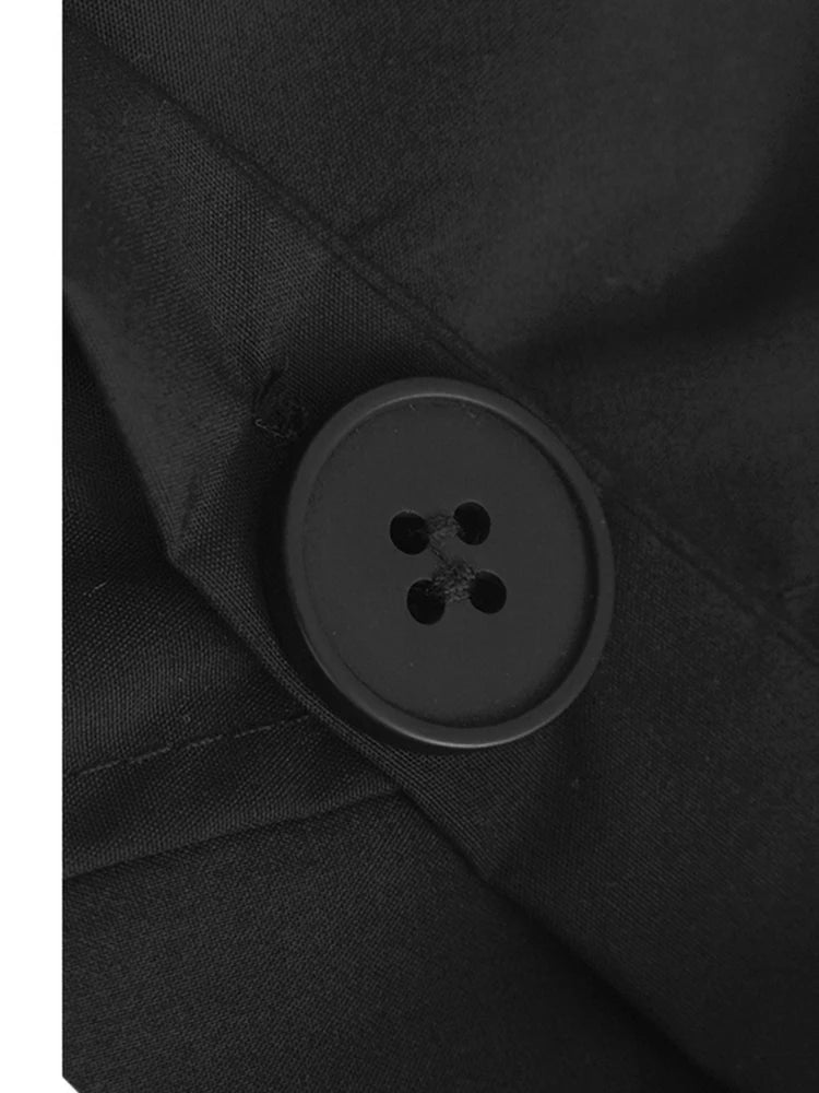 Big Size Black Dot Vest & Wide Leg Pants Two-Piece Suit - V Neck Sleeveless Women's Fashion Set for Spring & Autumn 2025 | Office Wear, Casual Outfit, Party Ensemble (Style 1DJ1105)