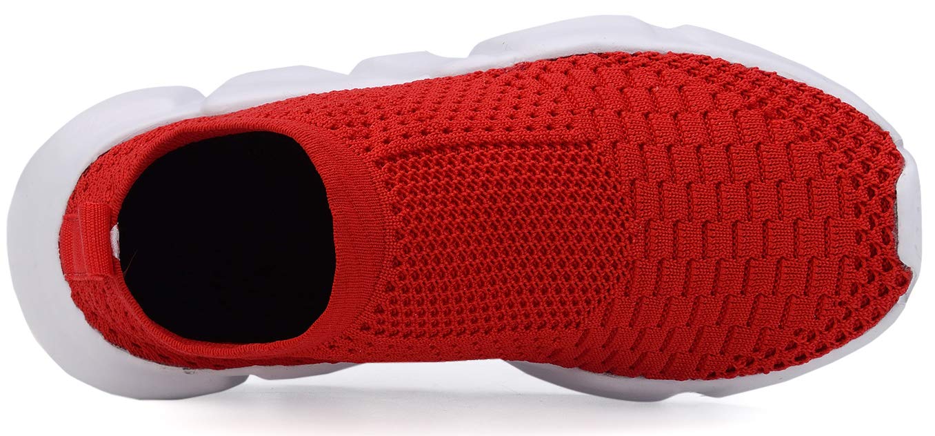 Santiro Boys & Girls Breathable Knit Slip-On Socks Shoes - Lightweight Comfortable Sneakers for Kids Indoor & Outdoor Play, School, Sports