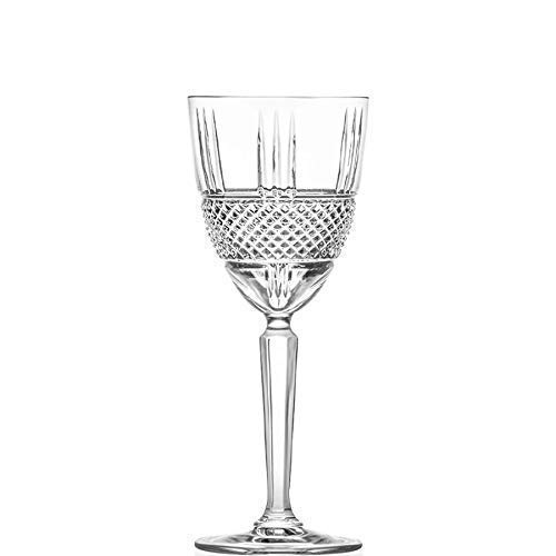 Premium 6-Piece Crystal Water & Wine Glasses Set - 10 fl oz - Elegant Diamond Cut Design by Artisan du Cristal - Luxury Drinkware for Parties, Weddings & Fine Dining - Gift Boxed Set - Made in France
