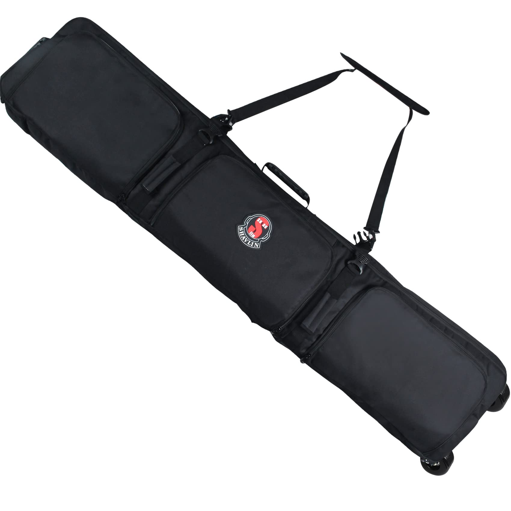 **600D Waterproof Padded Snowboard Travel Bag with Wheels - 166cm Durable Ski & Snowboard Carrier for Air Travel, Skis, Boots, Outerwear & Gear | Perfect for Winter Sports & Mountain Adventures**