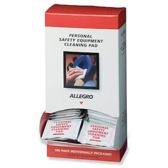 Allegro 3001 Alcohol-Free Respirator Cleaning Wipes - 100 Count Box | Safe for Sensitive Equipment & Daily Mask Maintenance