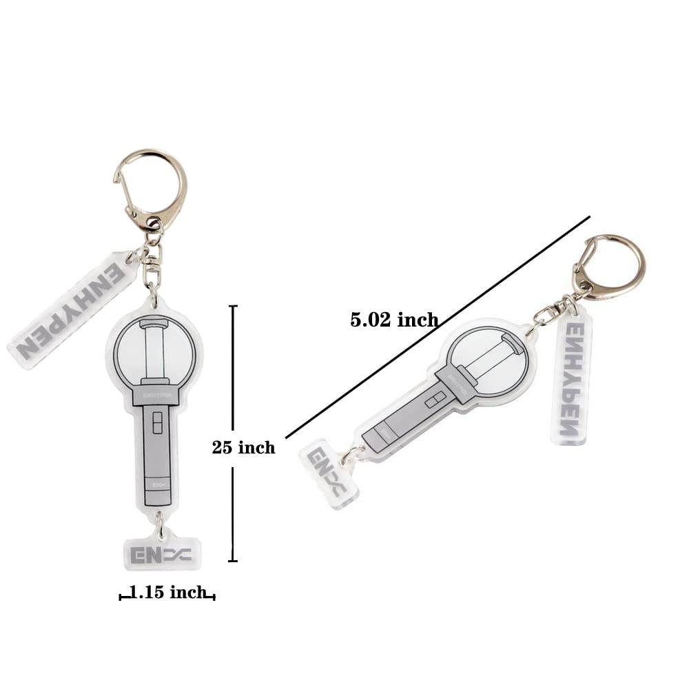 ENHYPEN Kpop Keychain - Official ENGENE Fan Merchandise | Cute Pendant Keyring for Backpacks, School Bags & Accessories | Perfect Kpop Gift for Fans | Use for Keys, Purse Charms & Fan Collection Decor